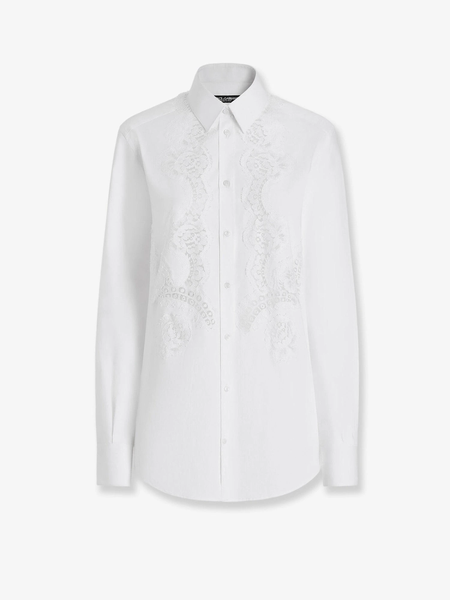 Cotton shirt with floral embroideries.webp
