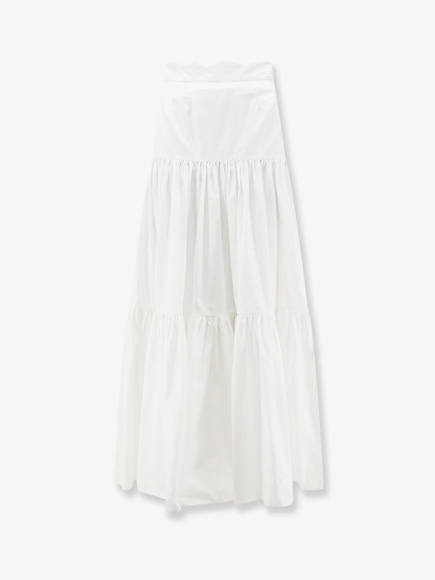 Flounced poplin long skirt.webp