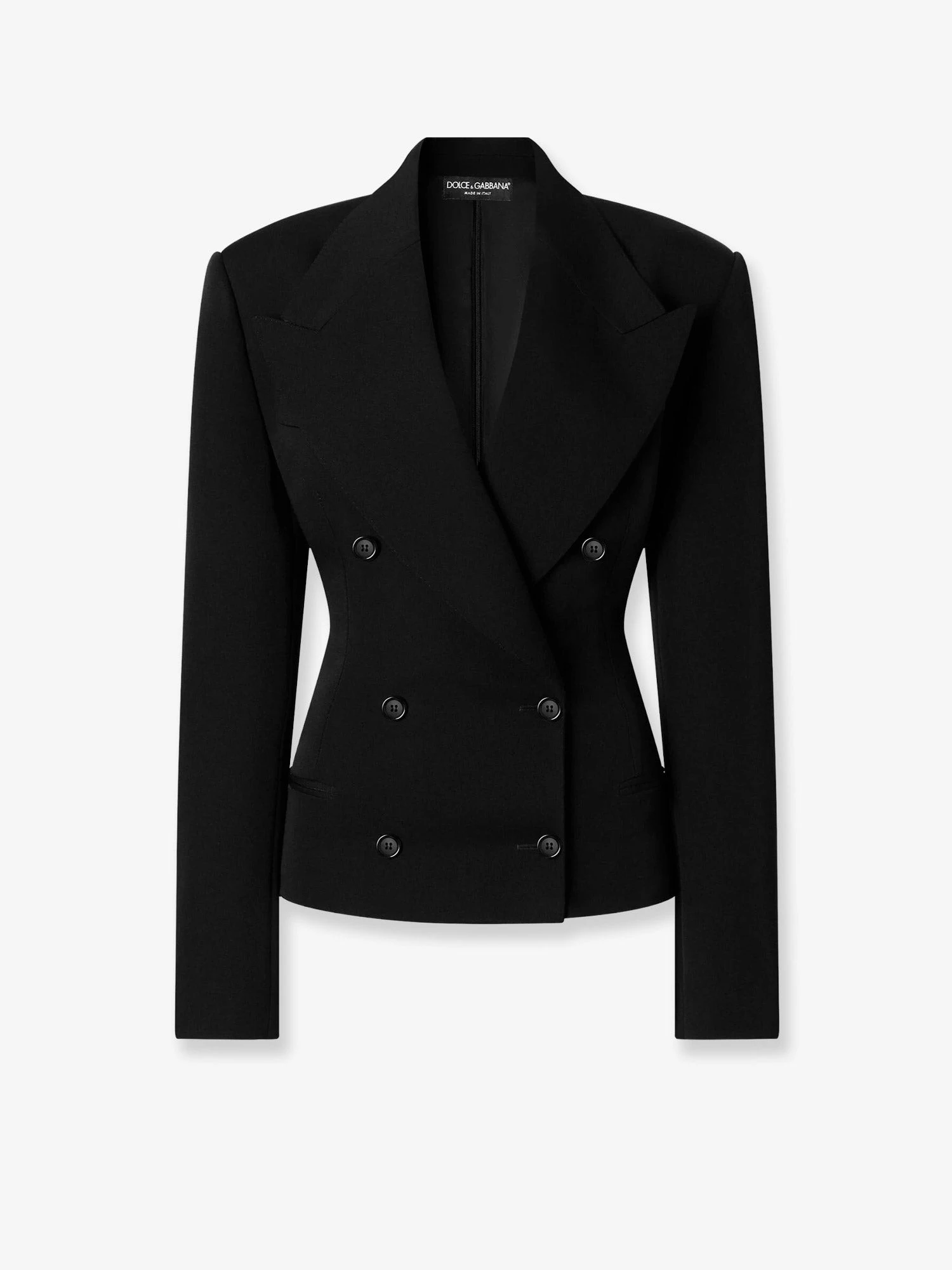 Double-breasted virgin wool gabardine blazer.webp