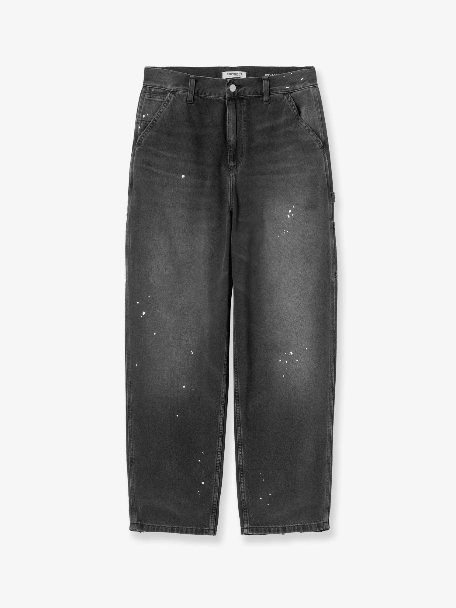 Single Knee black denim jeans.webp