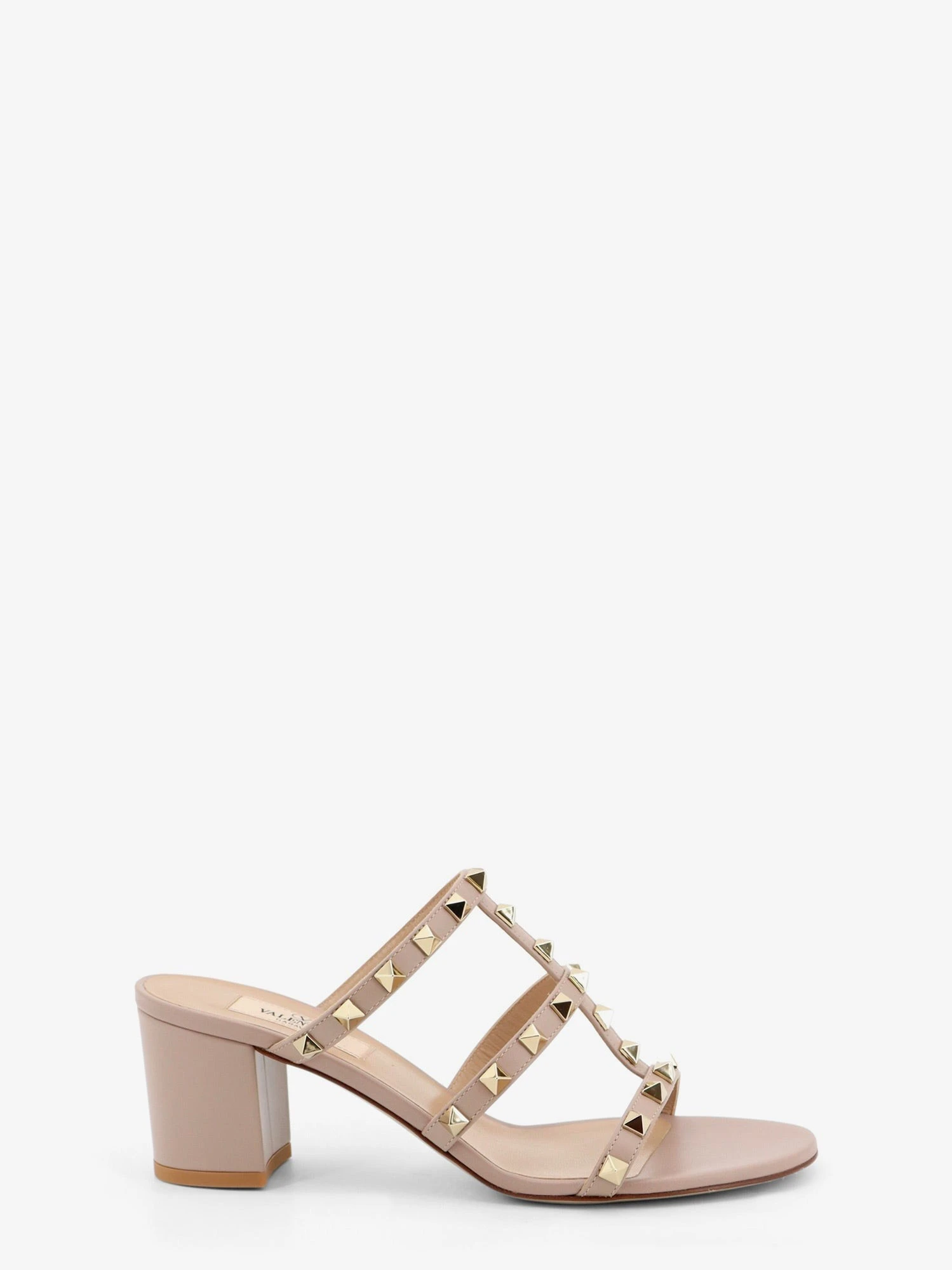 Rockstud leather sandals with iconic all-over studs.webp
