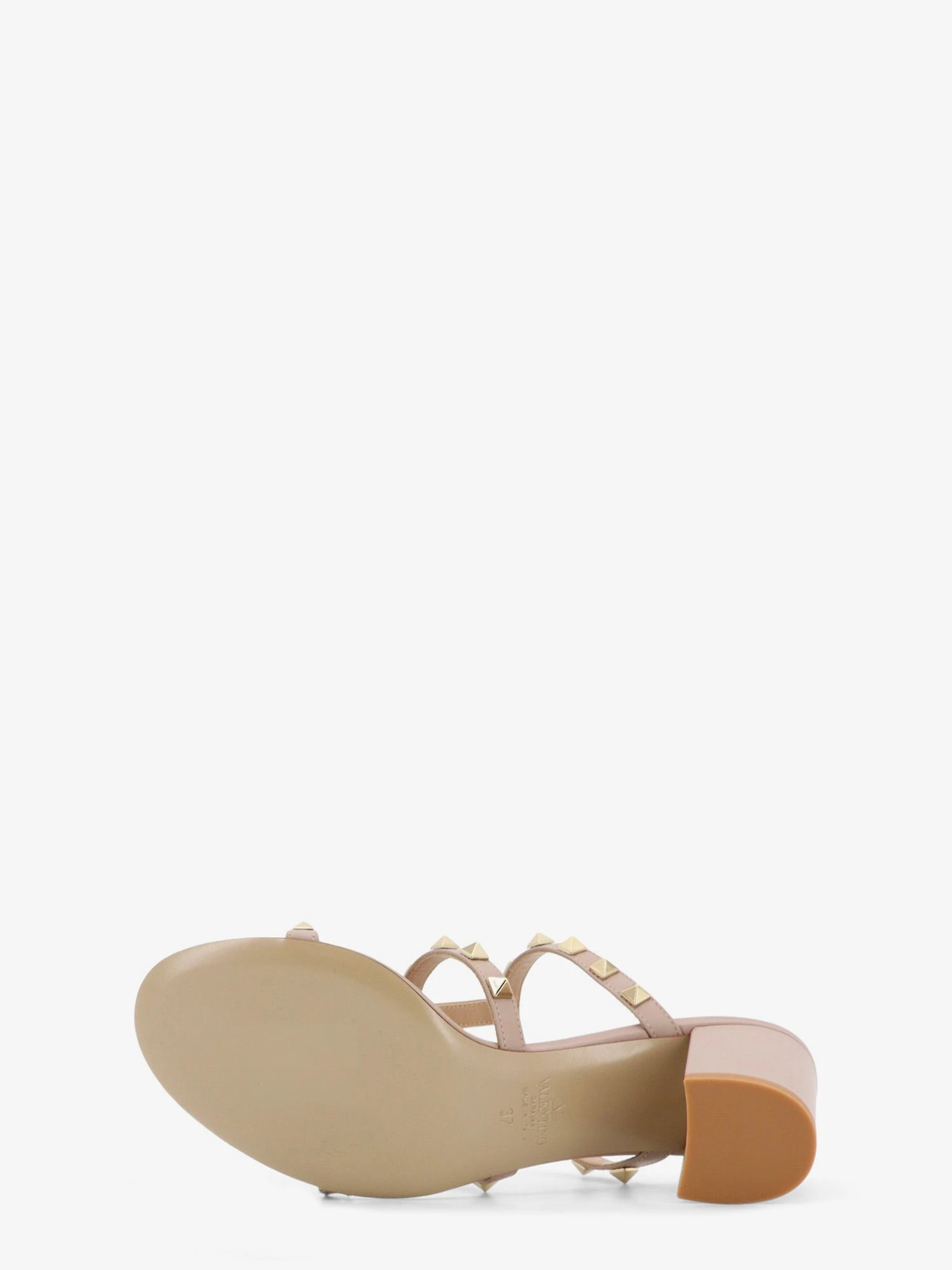 Rockstud leather sandals with iconic all-over studs.webp
