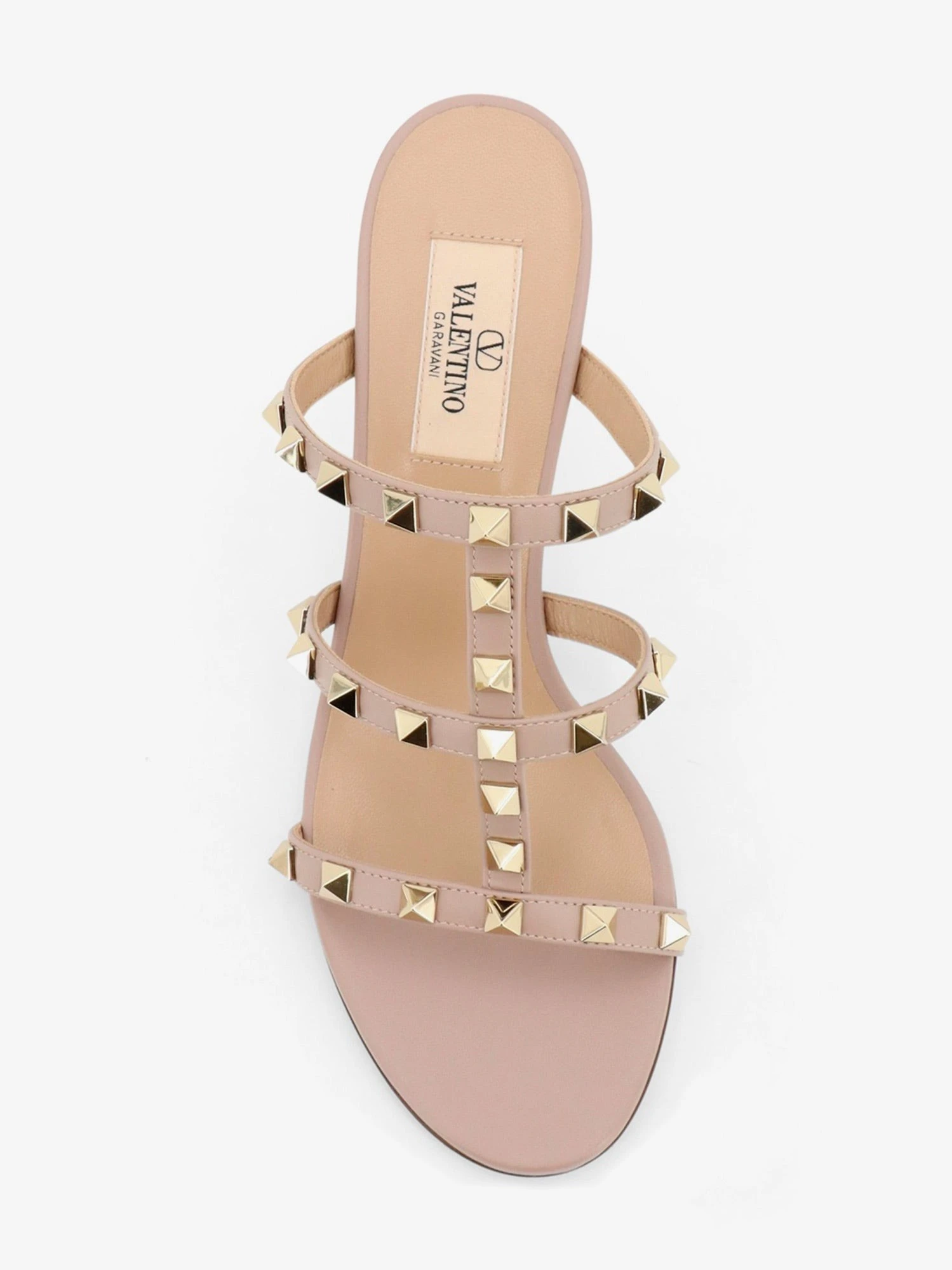 Rockstud leather sandals with iconic all-over studs.webp