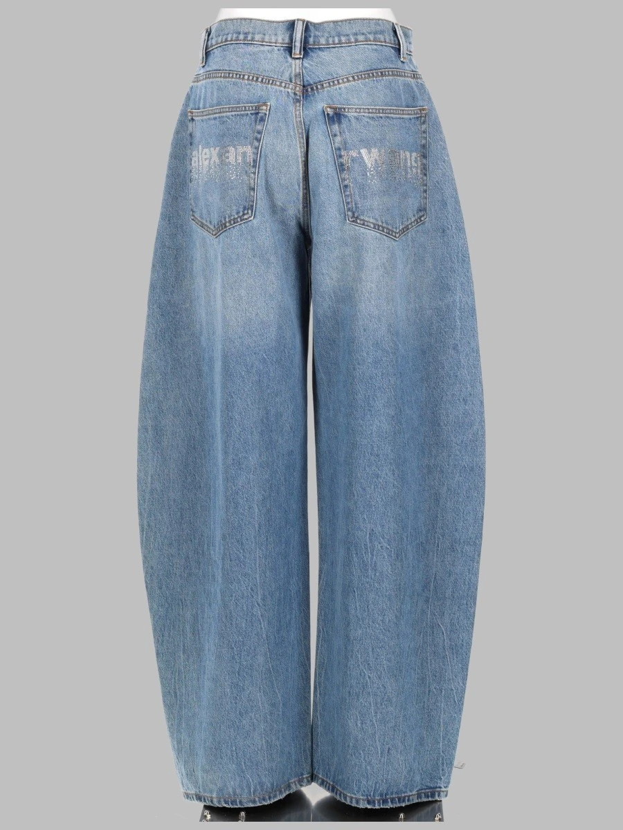 JEANS "BLOW UP" CON LOGO IN STRASS.webp