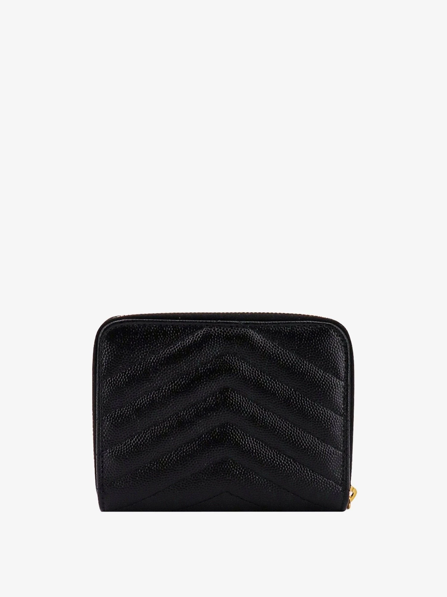 Quilted leather wallet with metal Cassandre logo.webp