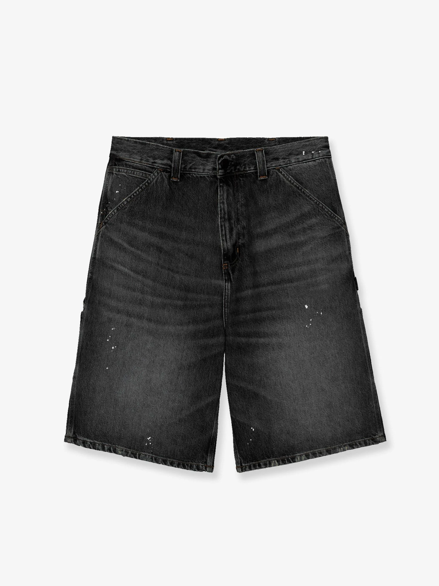 OG Single Knee Short in black denim.webp