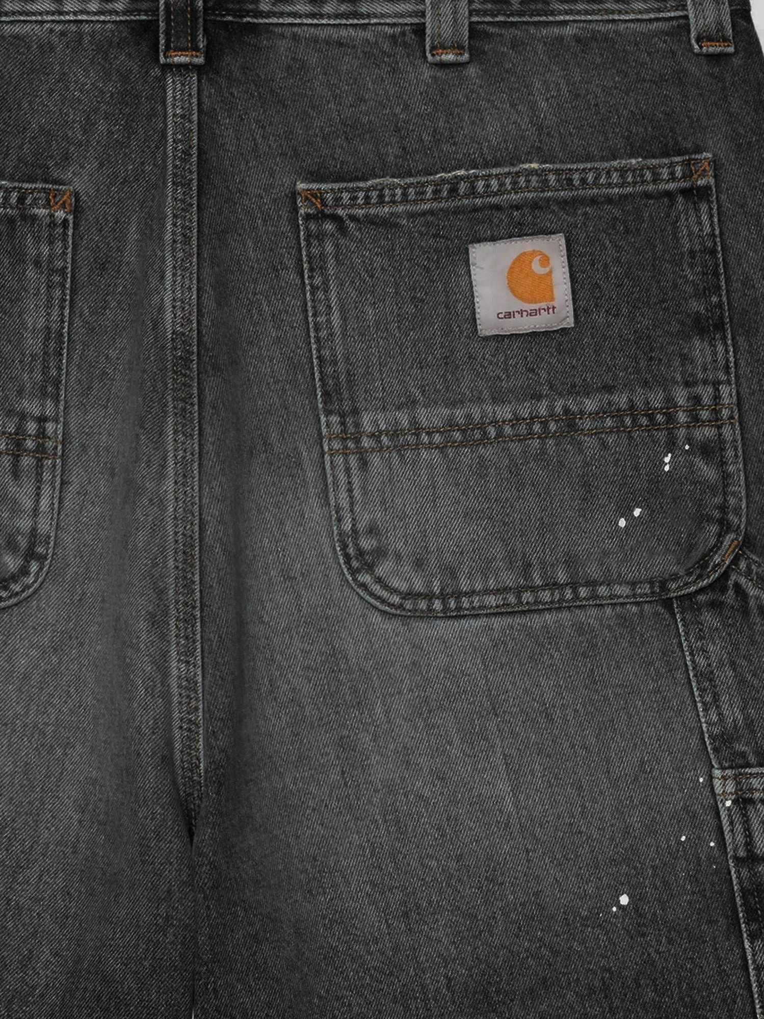 OG Single Knee Short in black denim.webp