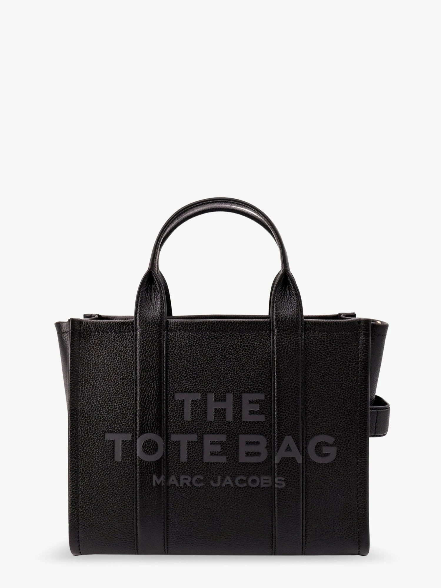 Leather shoulder bag with logo on the front.webp