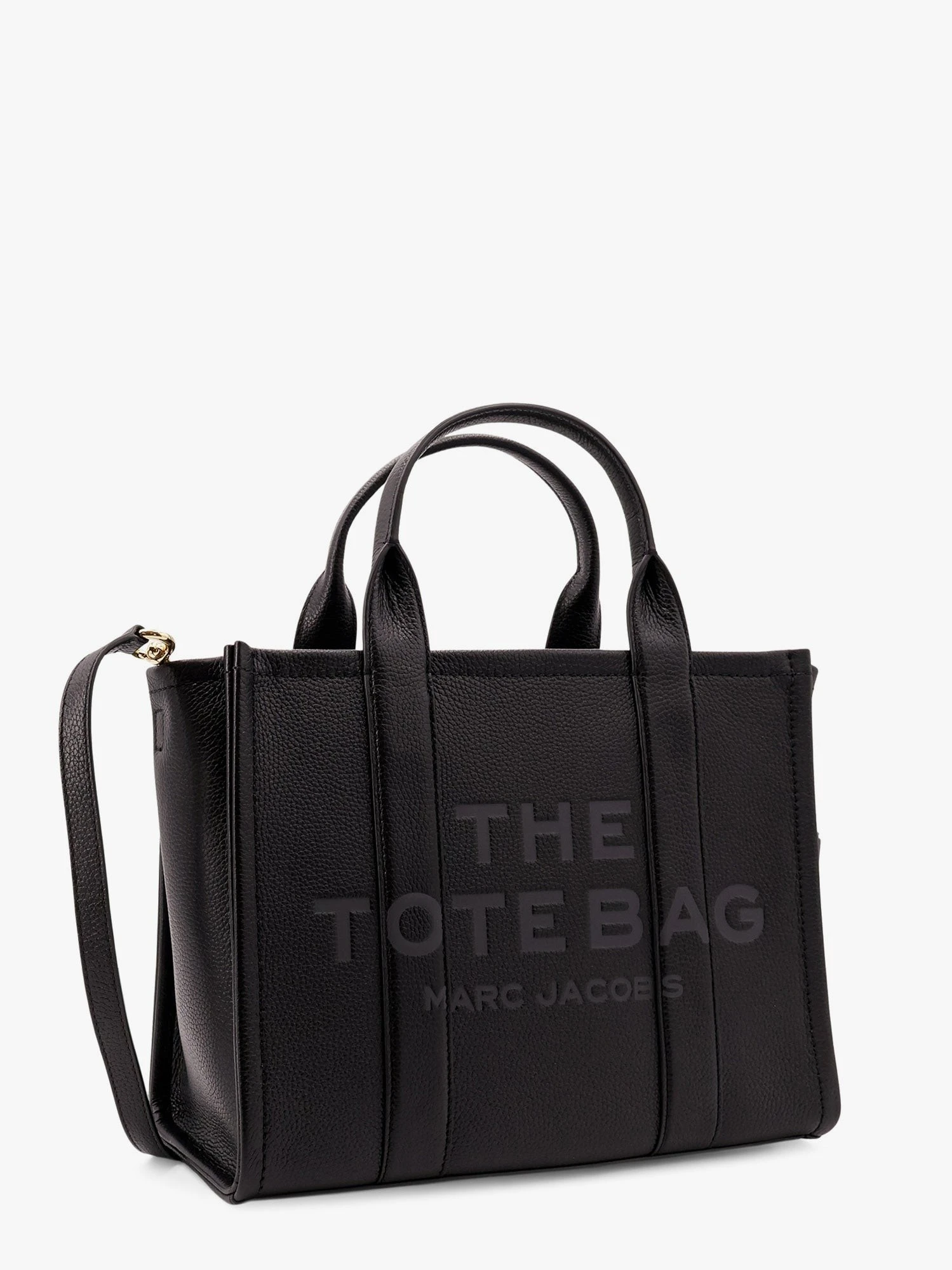 Leather shoulder bag with logo on the front.webp