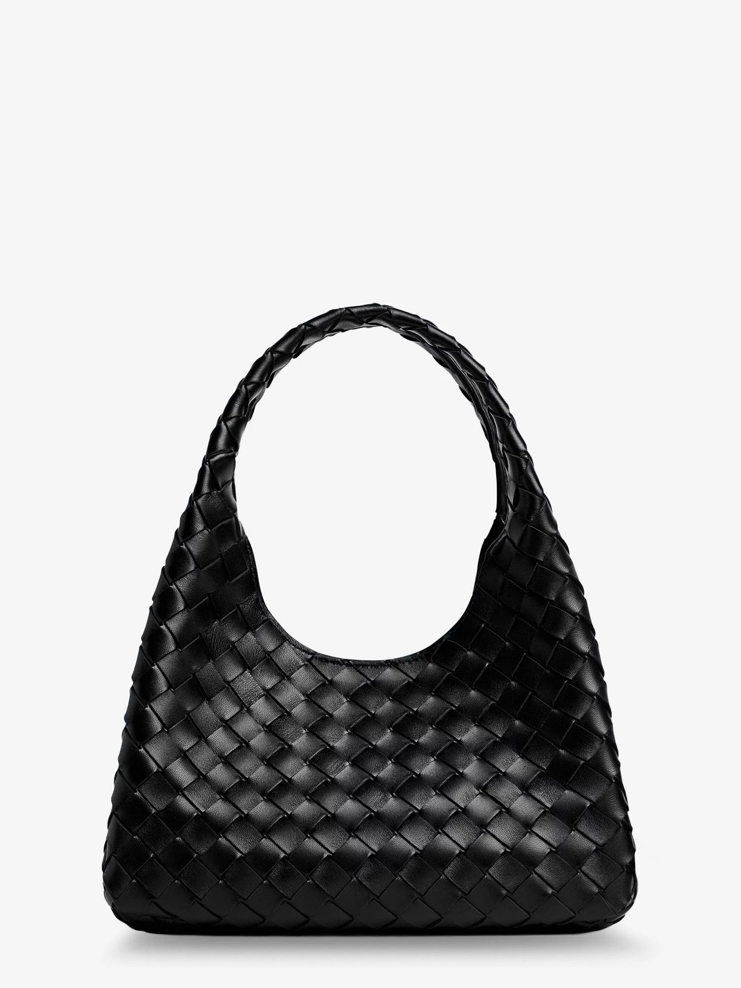 Campana leather shoulder bag with Intrecciato motif.webp