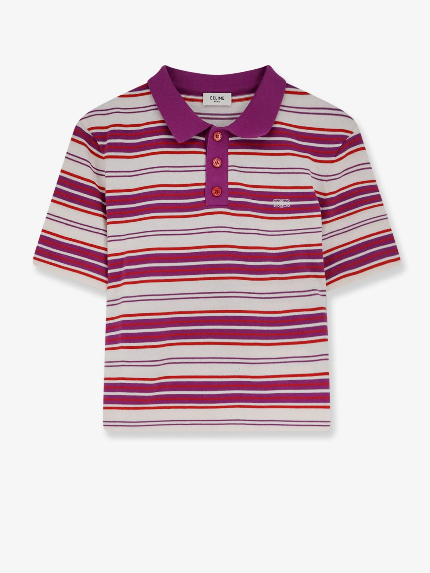 Cotton polo shirt with striped pattern.webp