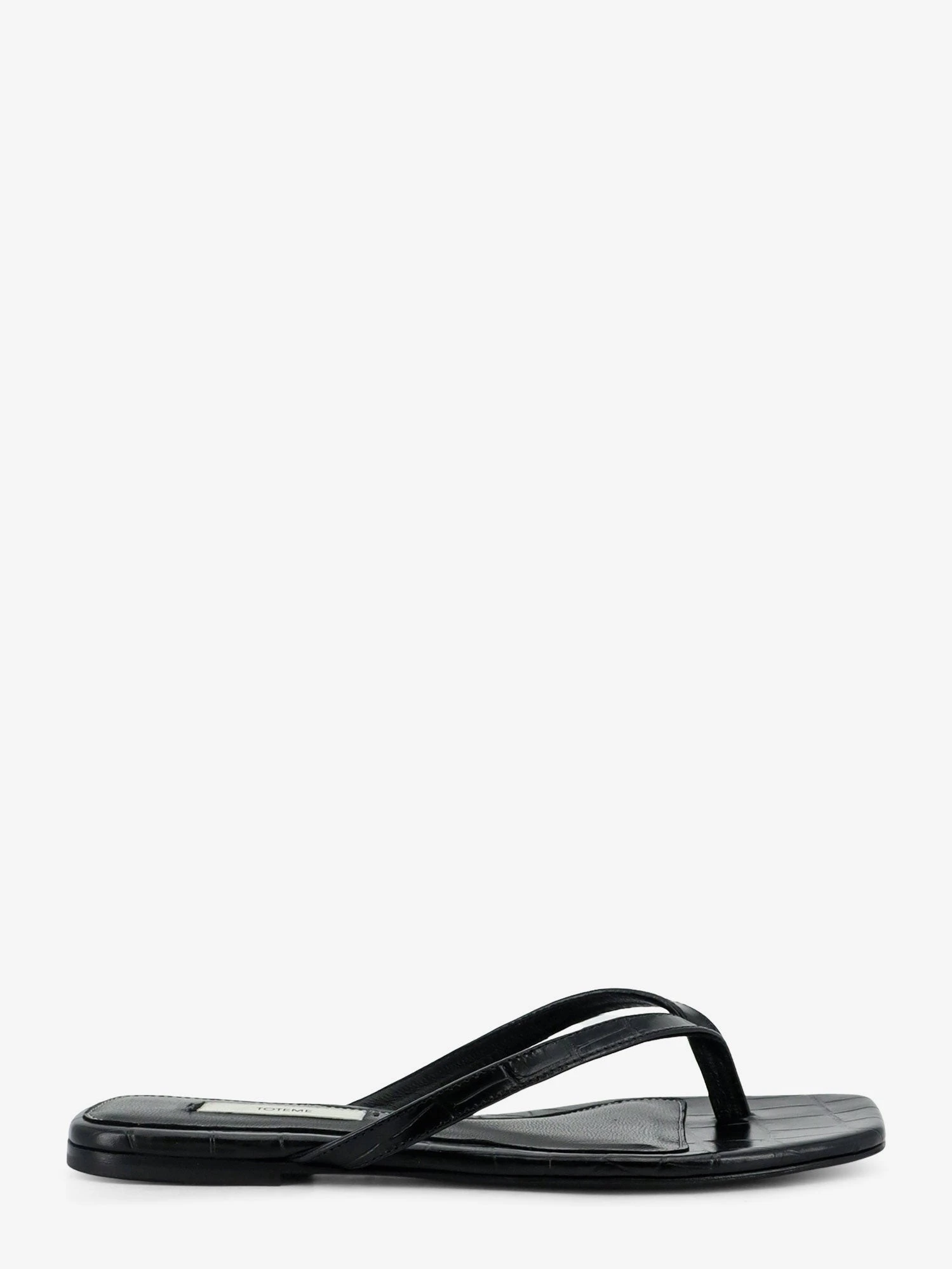 Croco-embossed leather sandals.webp