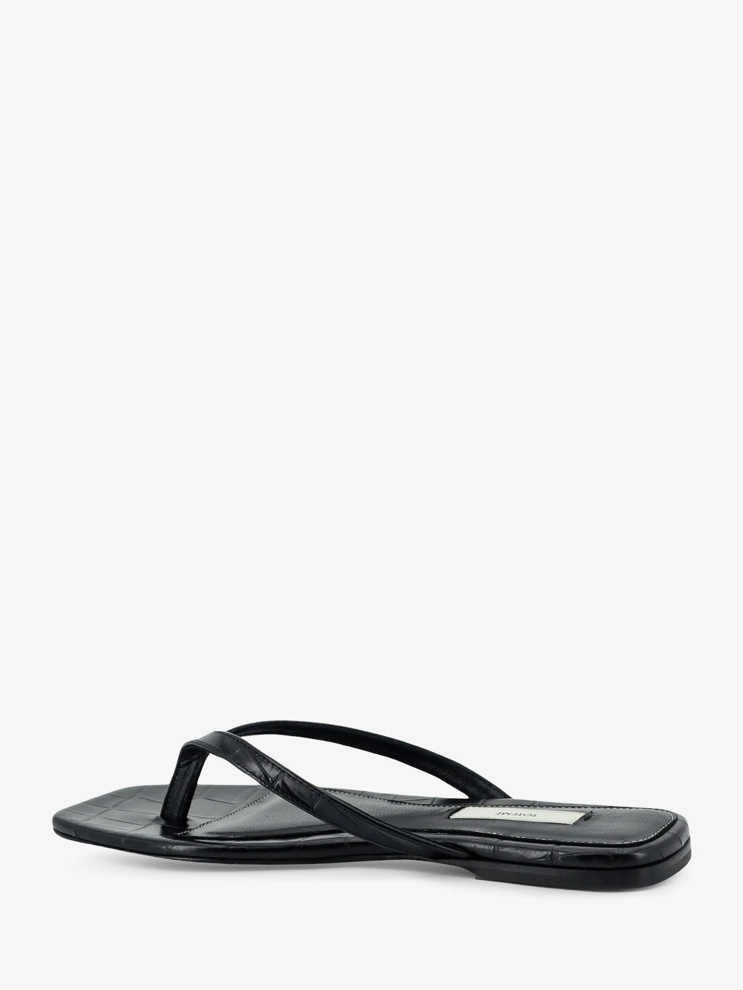 Croco-embossed leather sandals.webp