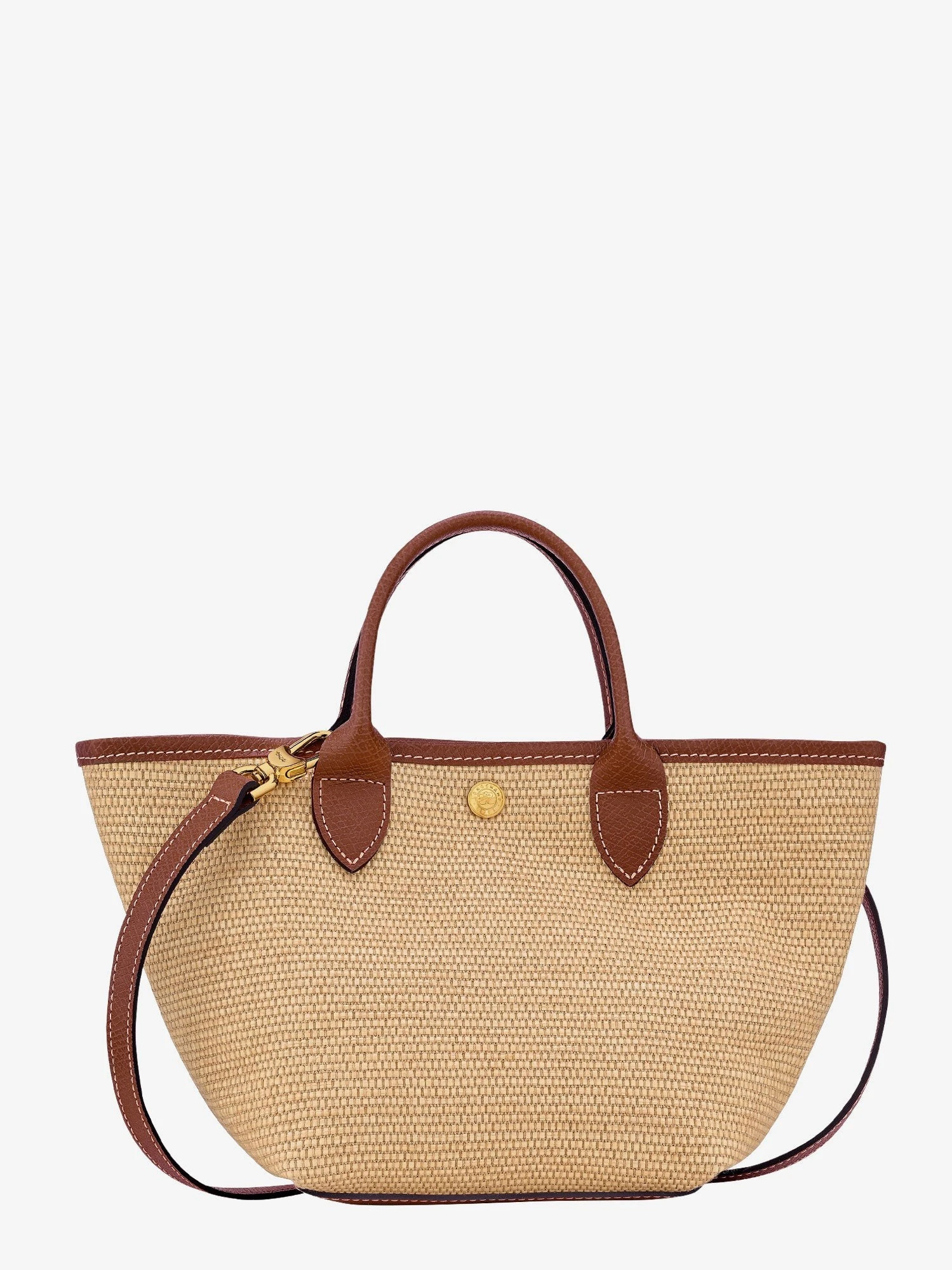 Le Panier Pliage XS raffia and leather crossbody bag.webp