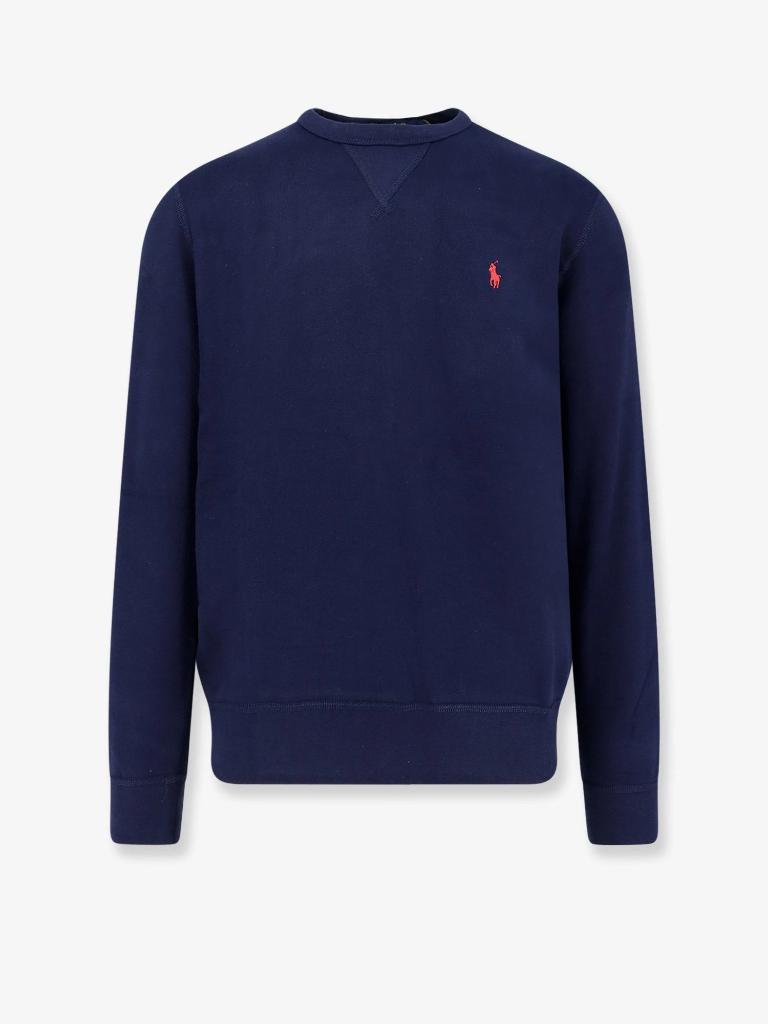 Cotton blend sweater with logo.webp