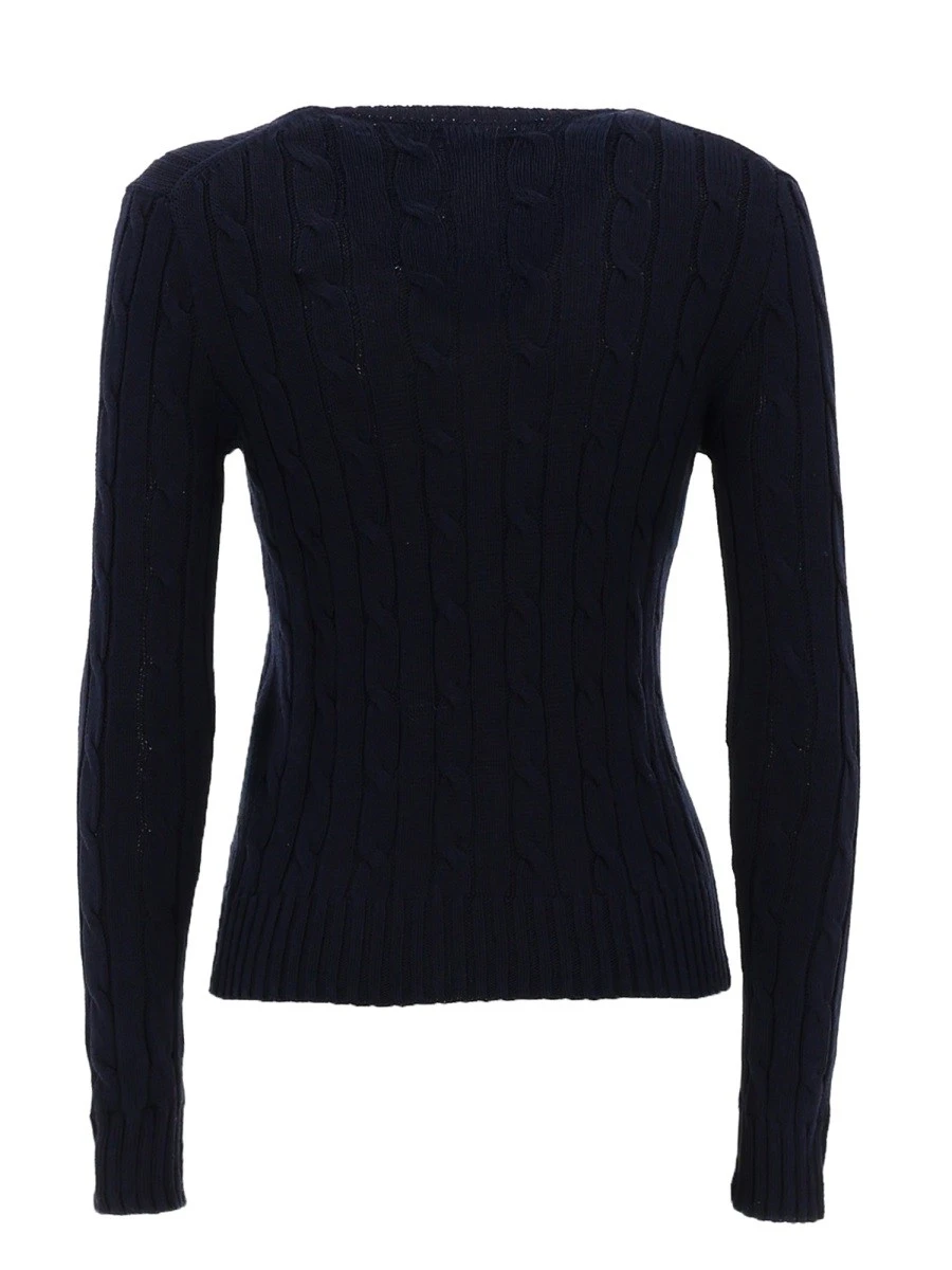 MAGLIA "JULIANNA" A TRECCE CON LOGO.webp