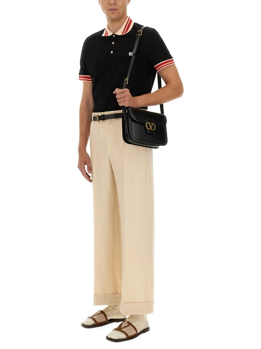 COTTON PIQUE POLO SHIRT WITH "VLOGO" PATCH.webp