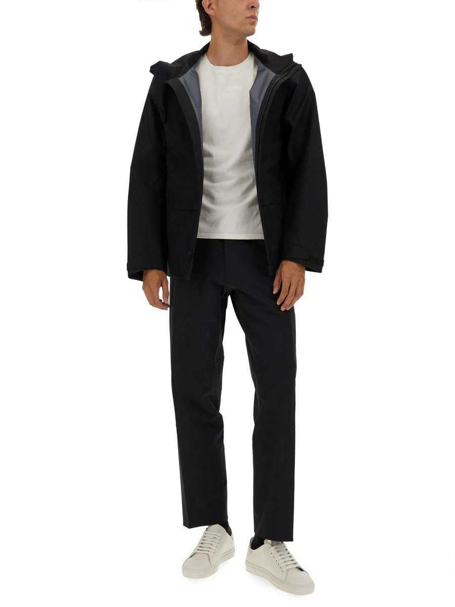 JACKET WITH FOLDABLE HOOD