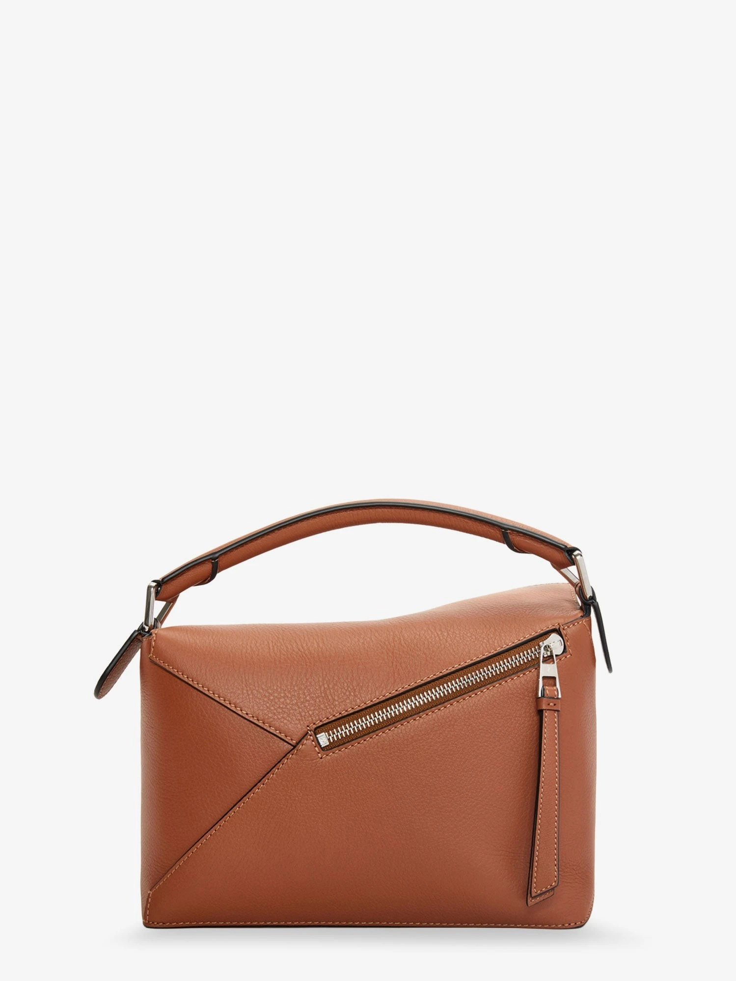 Puzzle Edge leather handbag with engraved Anagram logo.webp