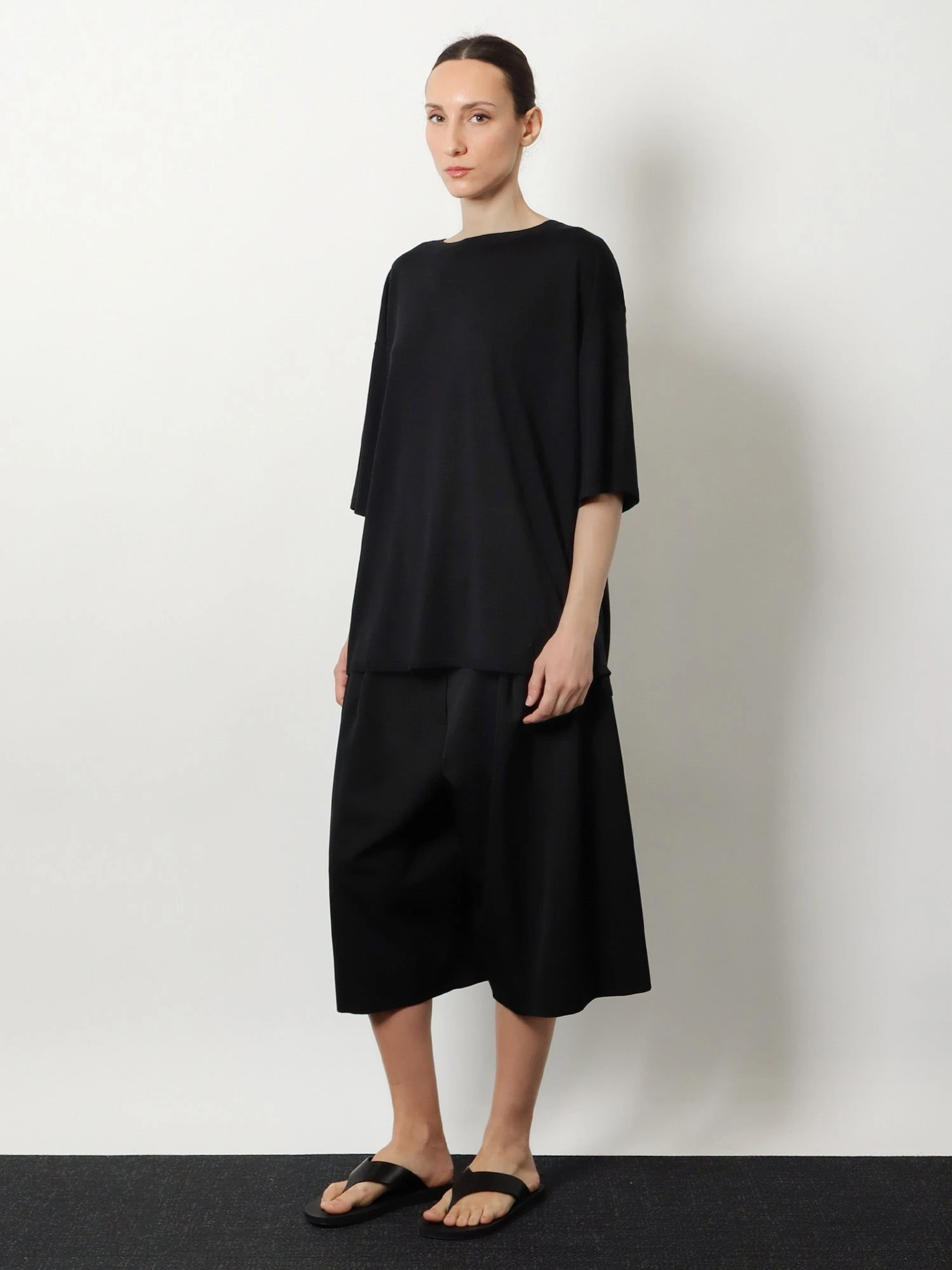 Longline wool blend sweater