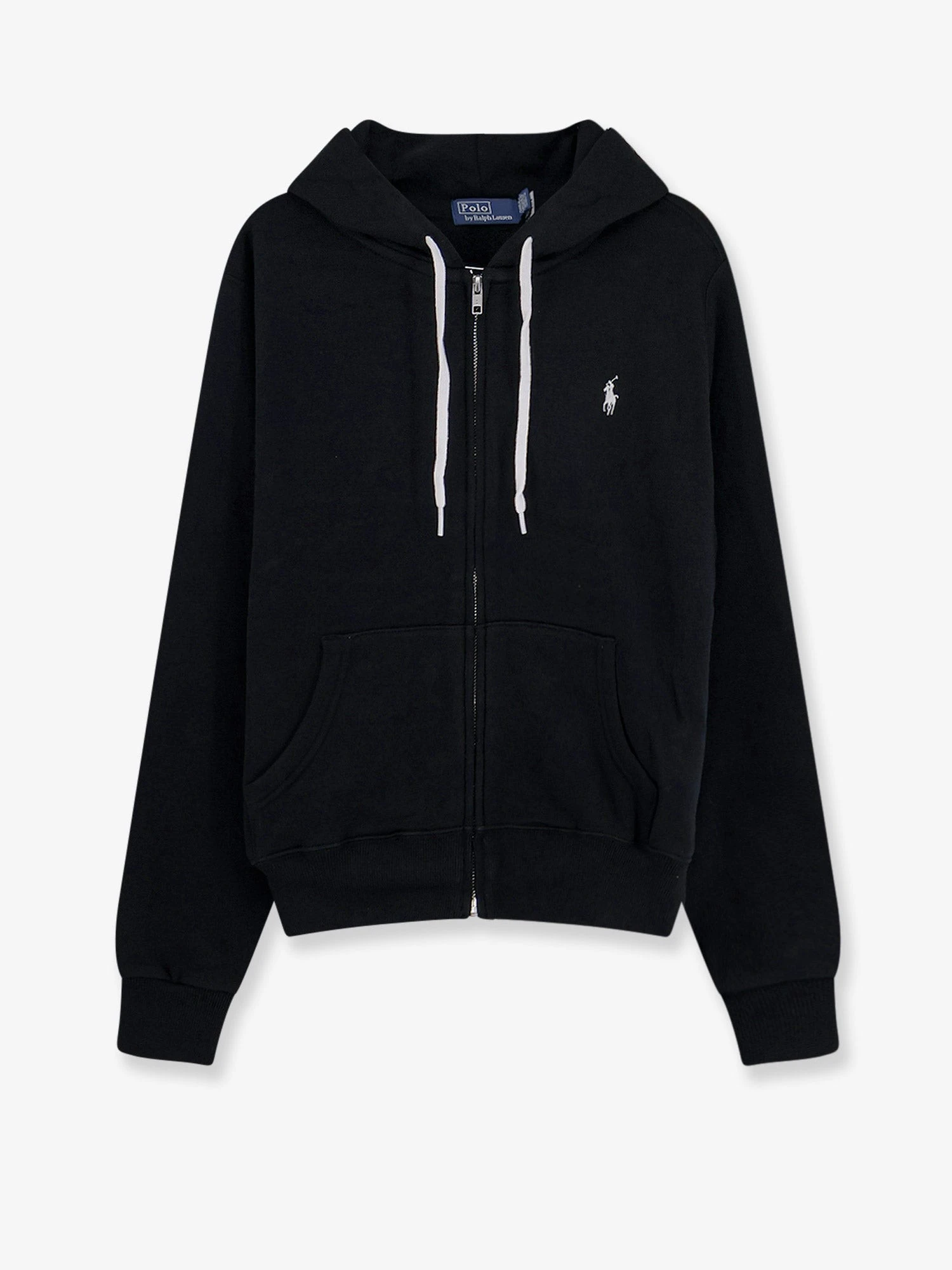 Cotton blend sweatshirt with embroidered logo on the front.webp