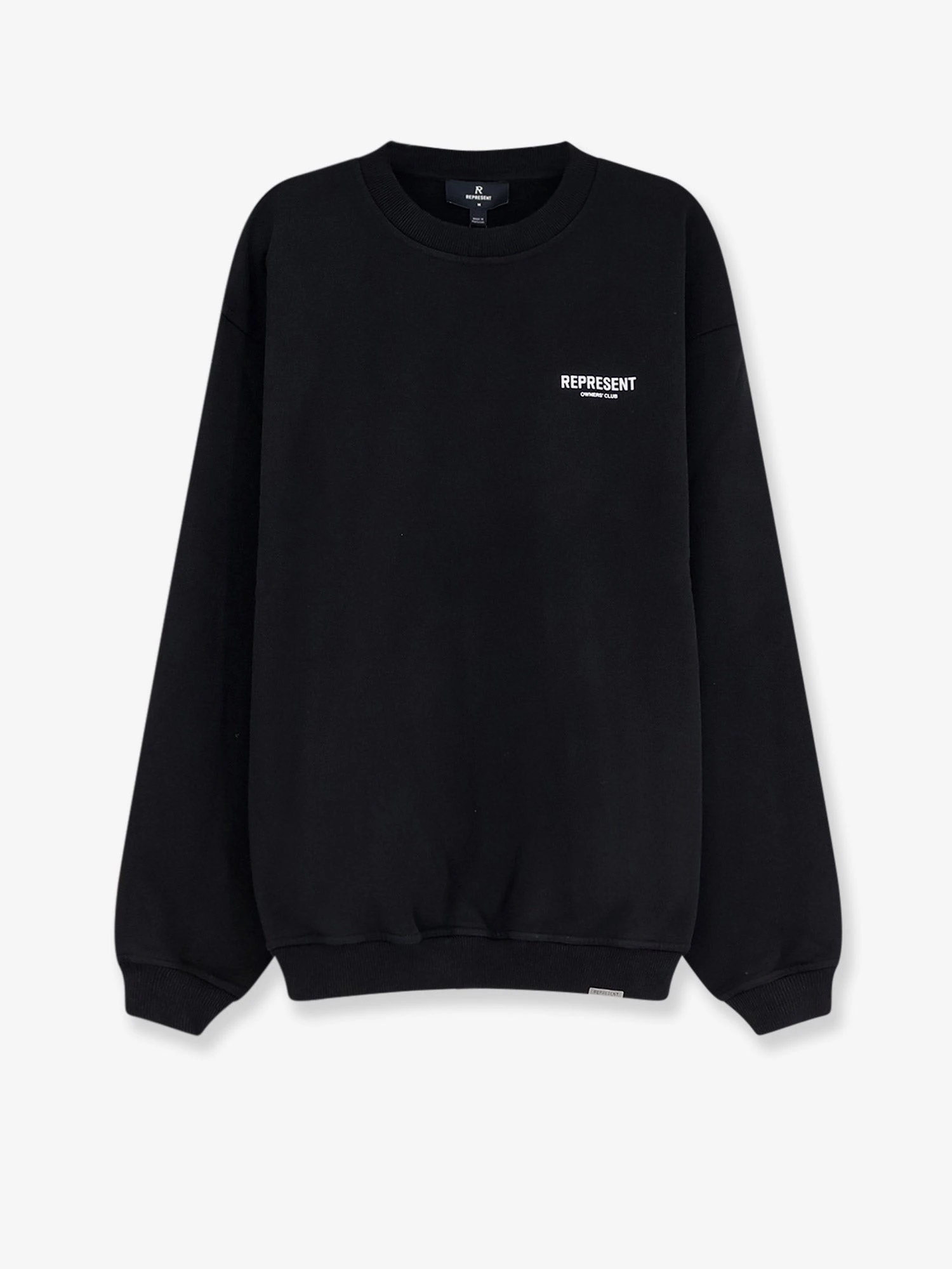 Cotton sweatshirt with printed logo on the front.webp