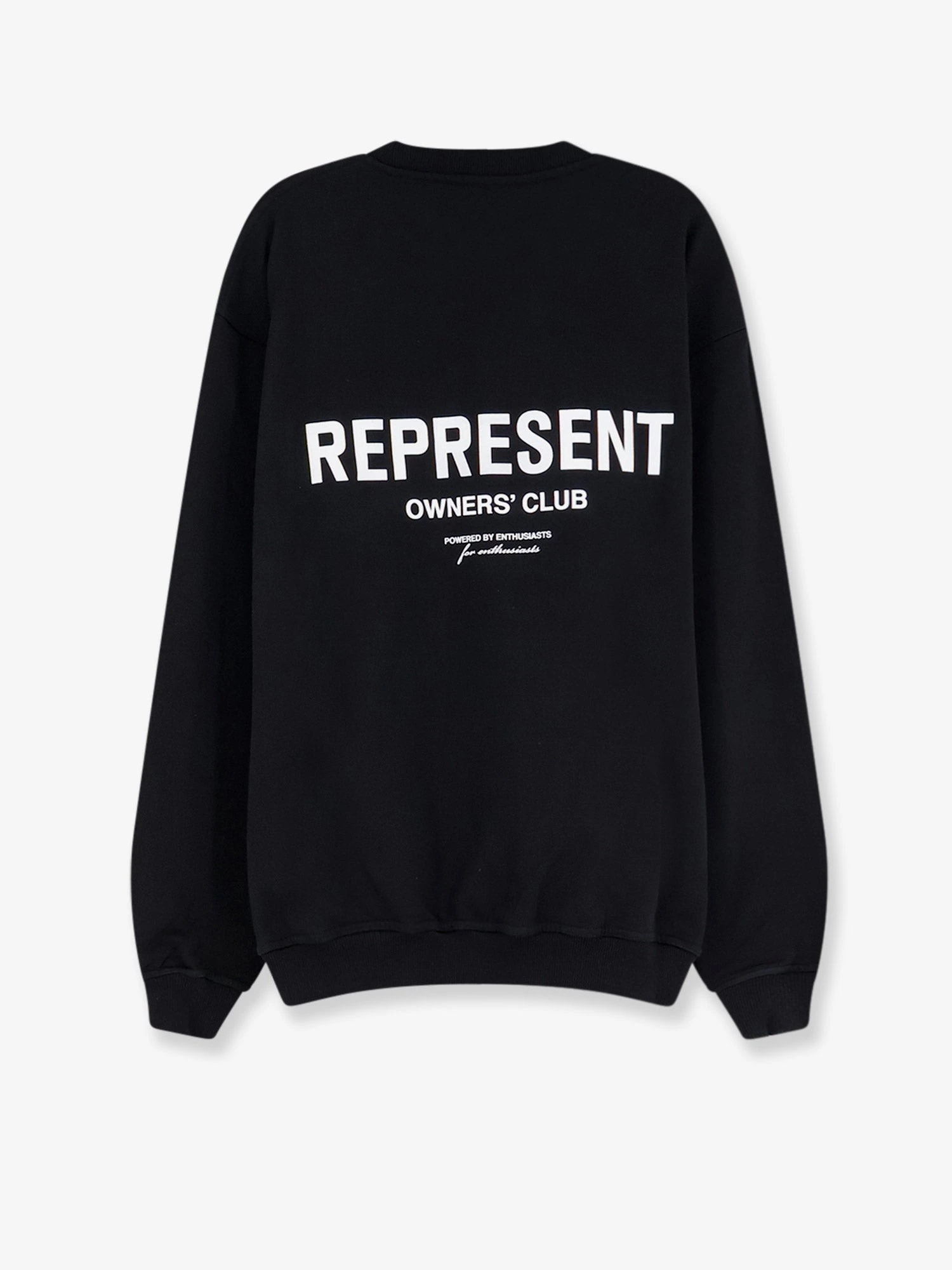 Cotton sweatshirt with printed logo on the front.webp