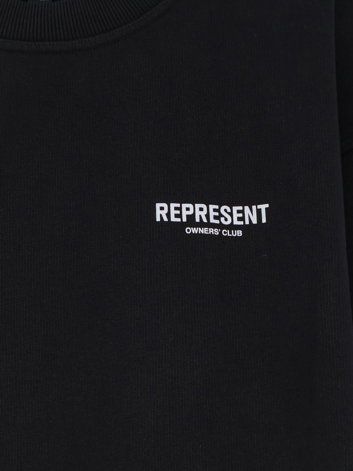 Cotton sweatshirt with printed logo on the front.webp