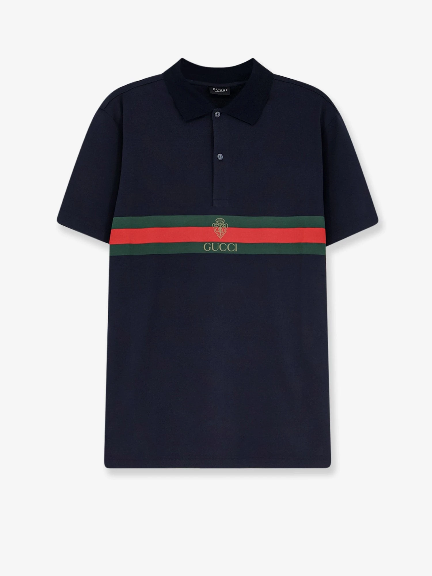 Cotton polo shirt with Web print on the front.webp