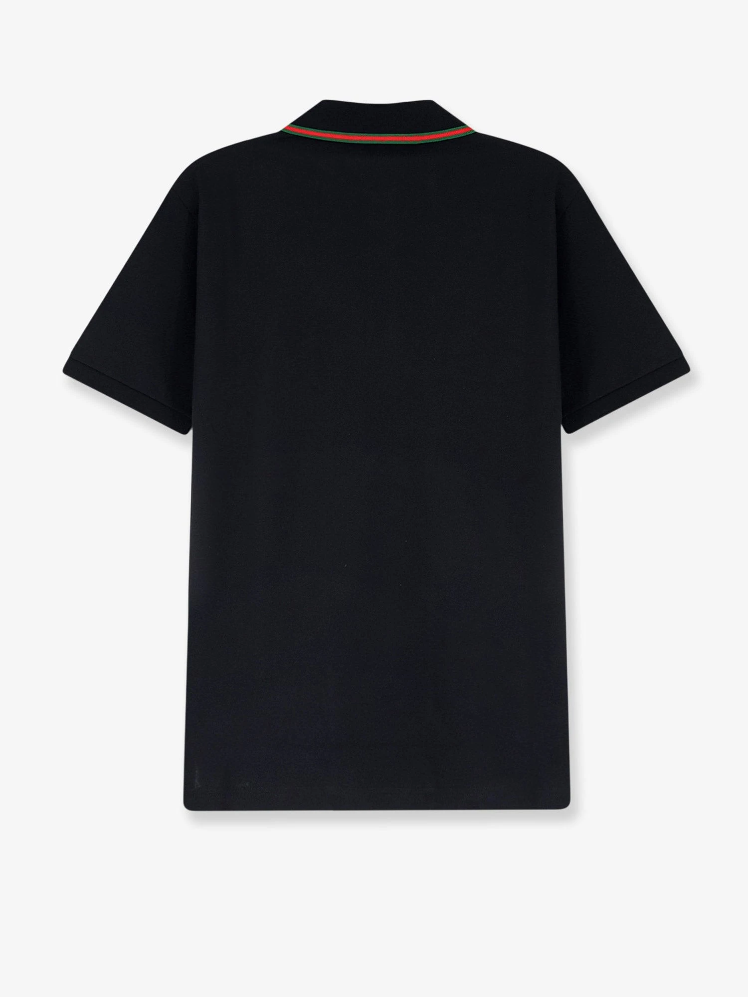Cotton polo shirt with Nastro Web detail on the collar.webp