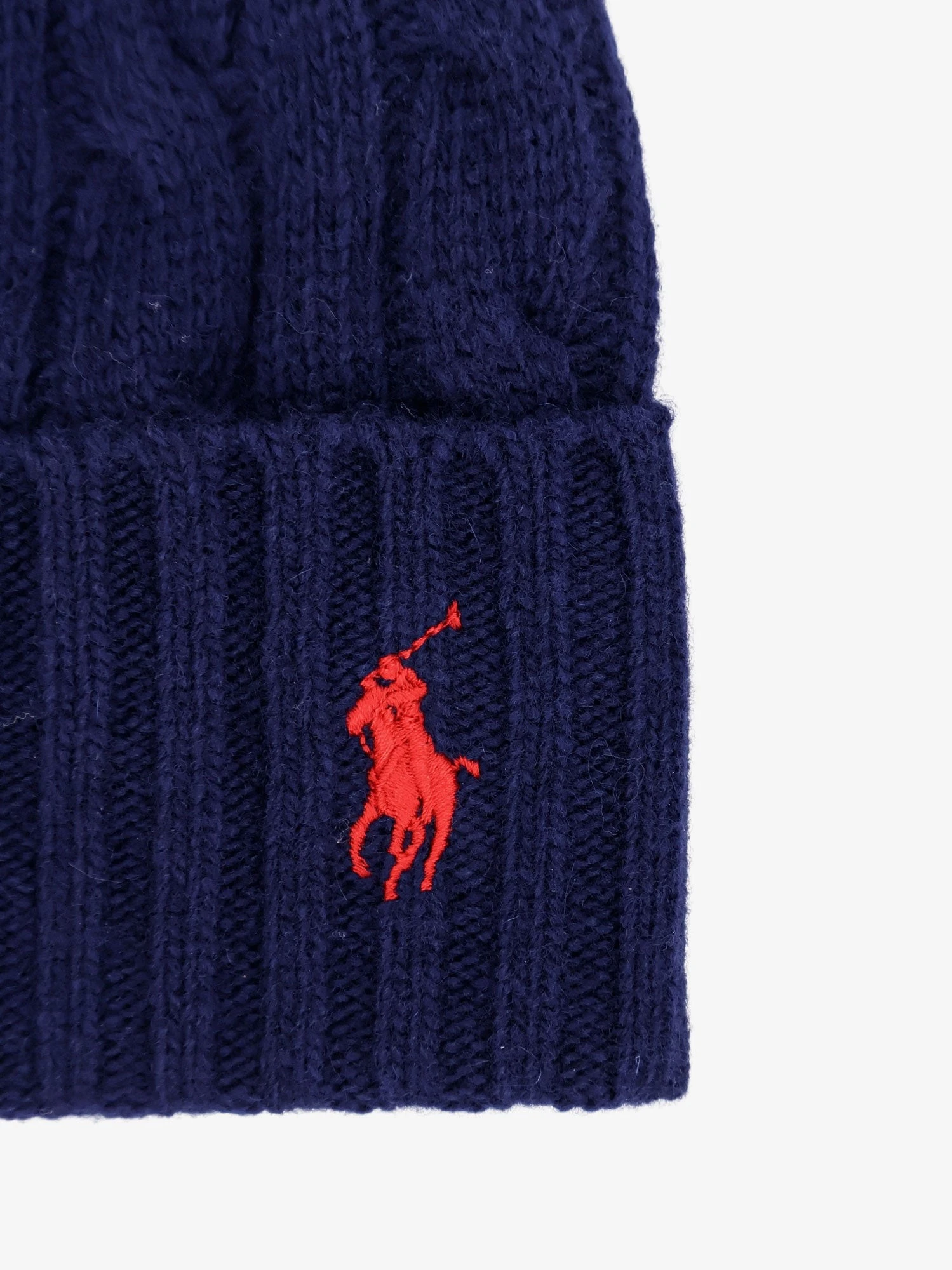 Wool blend cable knit beanie hat.webp
