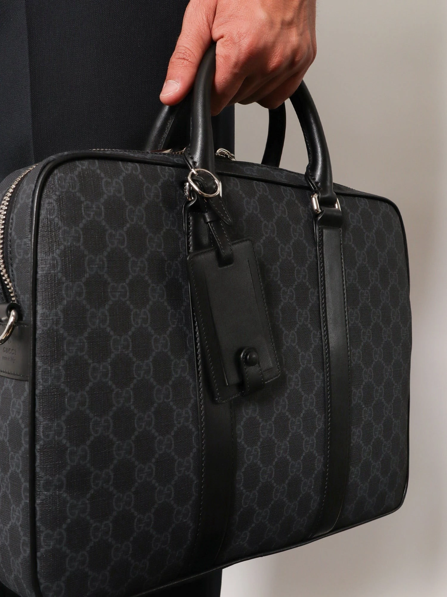 GG Supreme fabric and leather briefcase.webp