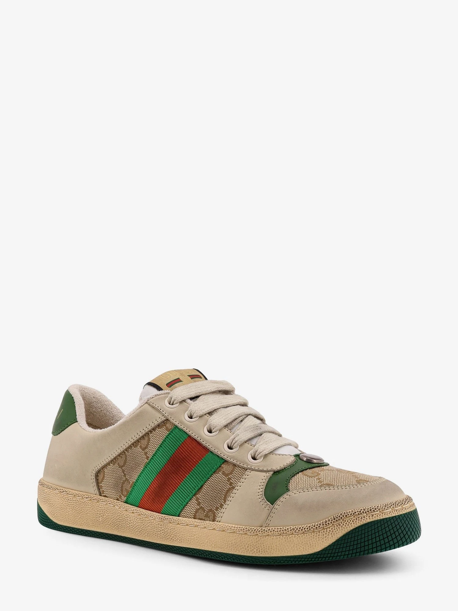 Screener leather and GG Supreme Fabric sneakers.webp