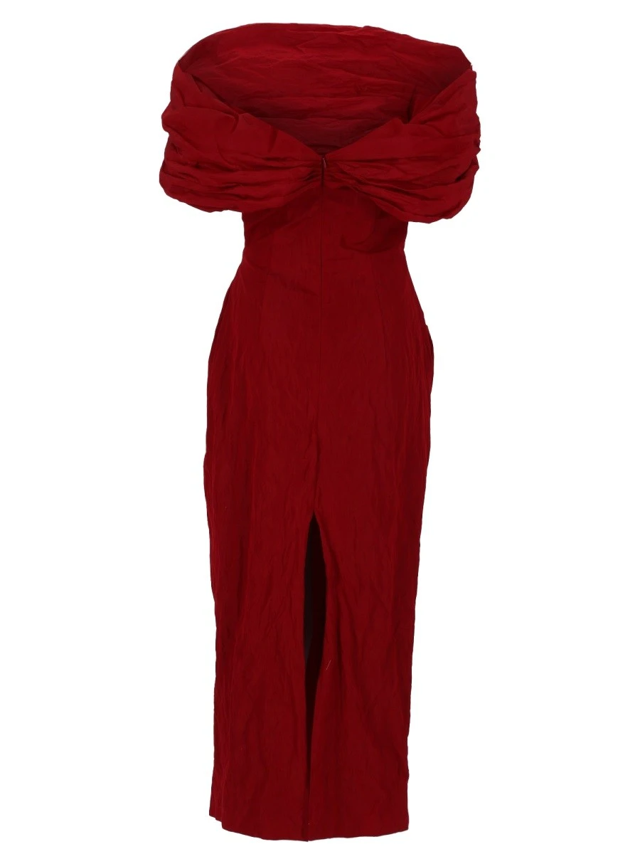 ABITO OFF-SHOULDER MIDI DRAPPEGGIATO.webp
