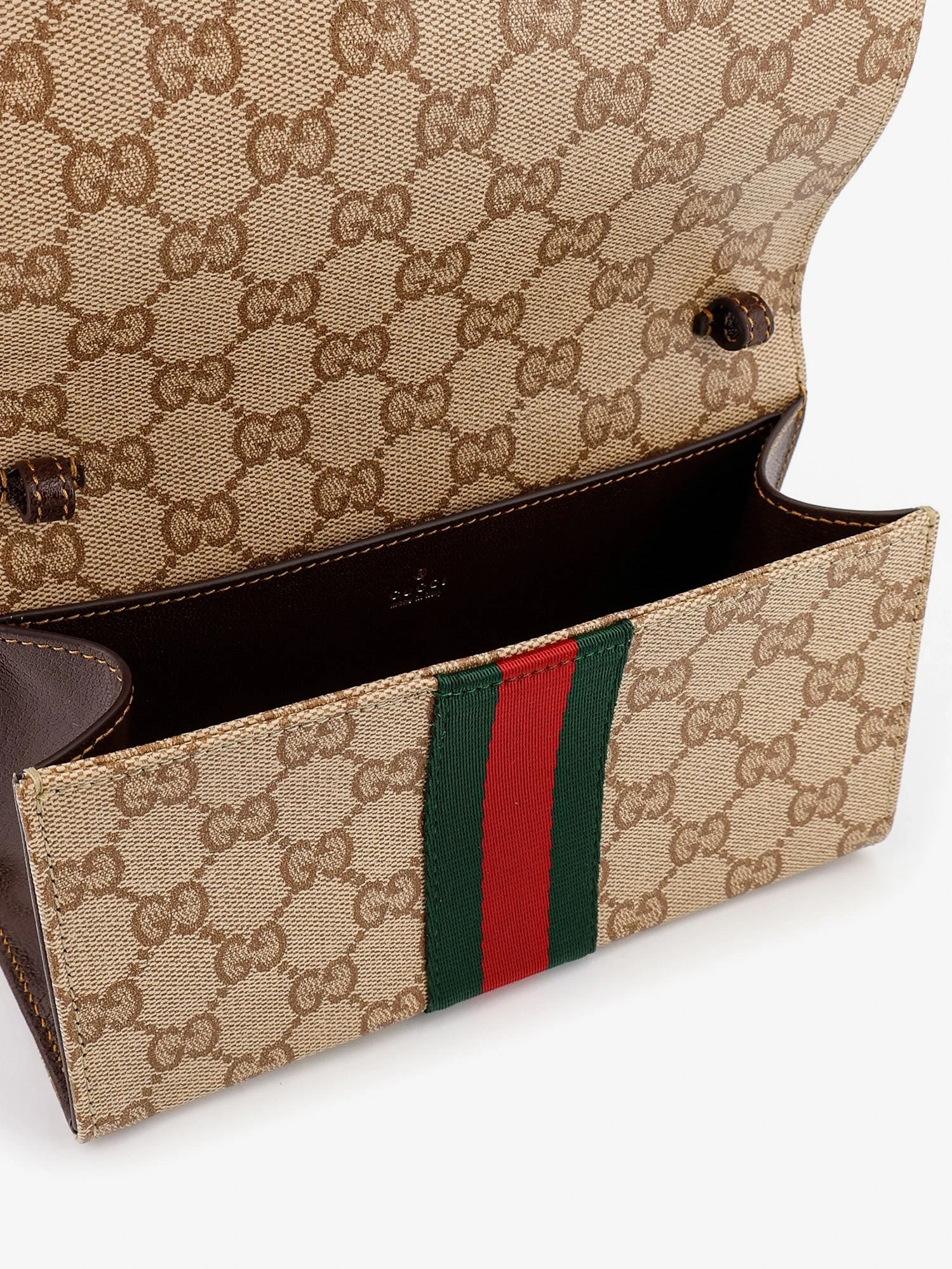GG fabric shoulder bag with Nastro Web detail.webp