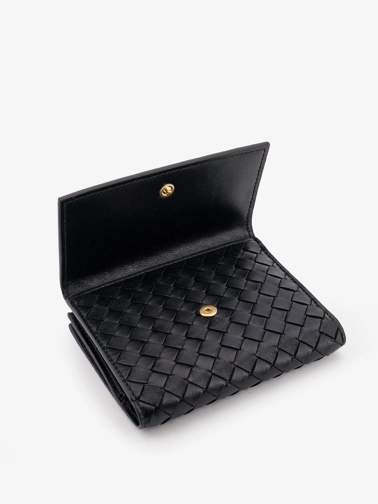 Bi-fold Intrecciato wallet with zip.webp