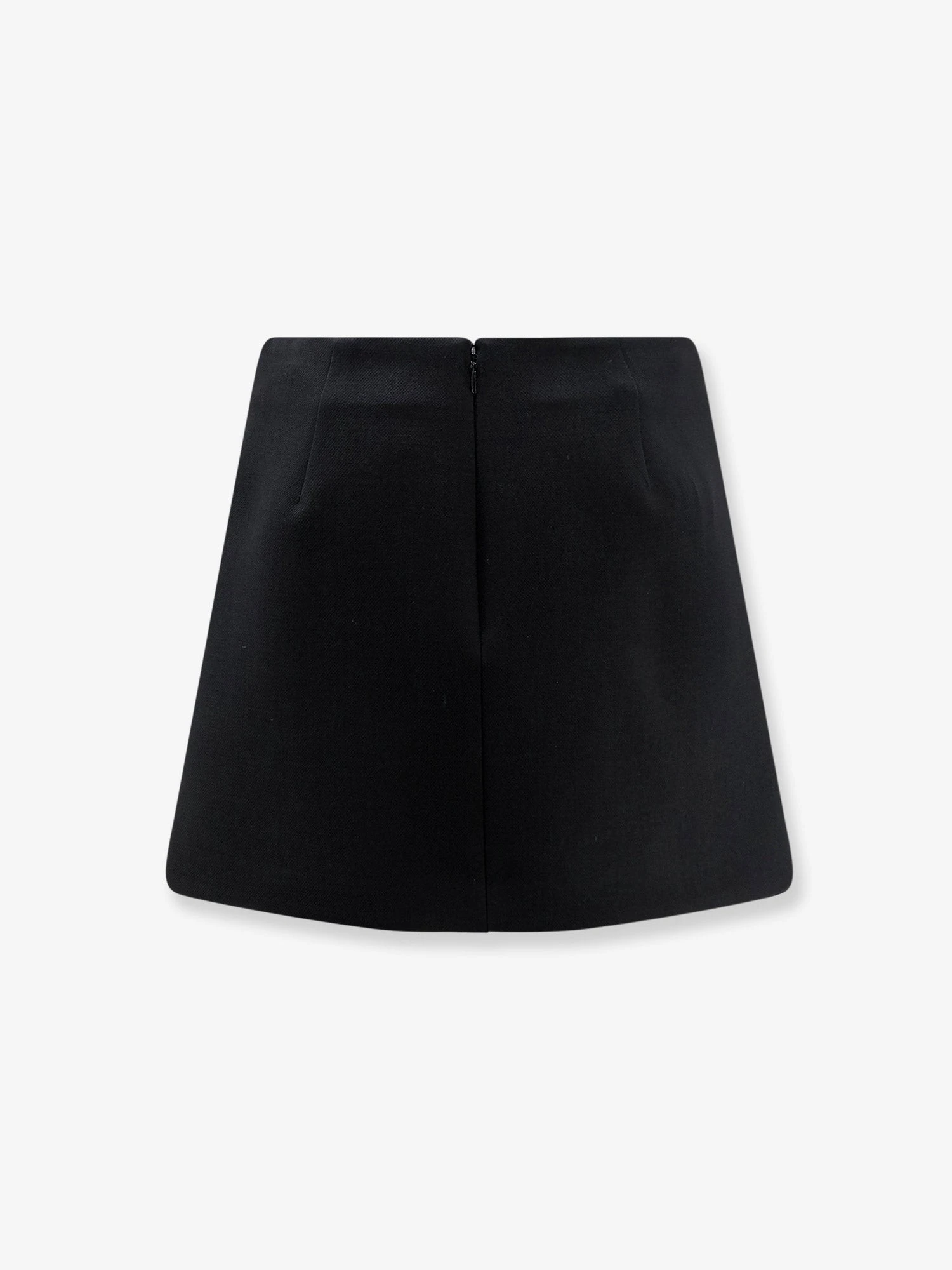 Wool crepe skirt with Double G button.webp