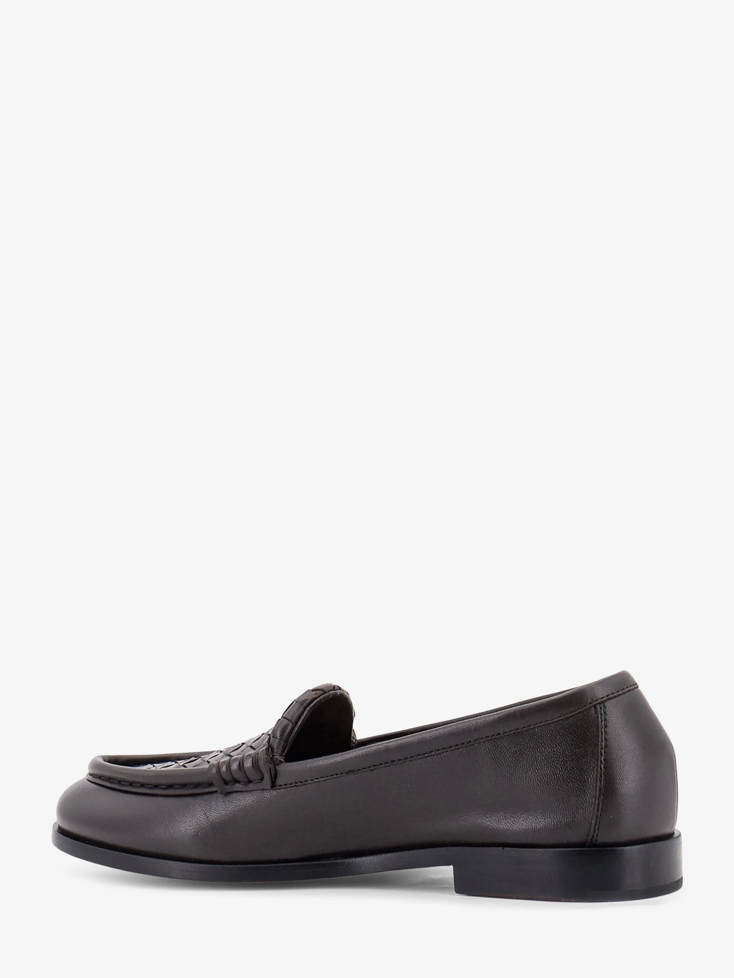Silenzio leather loafers with Intrecciato motif.webp