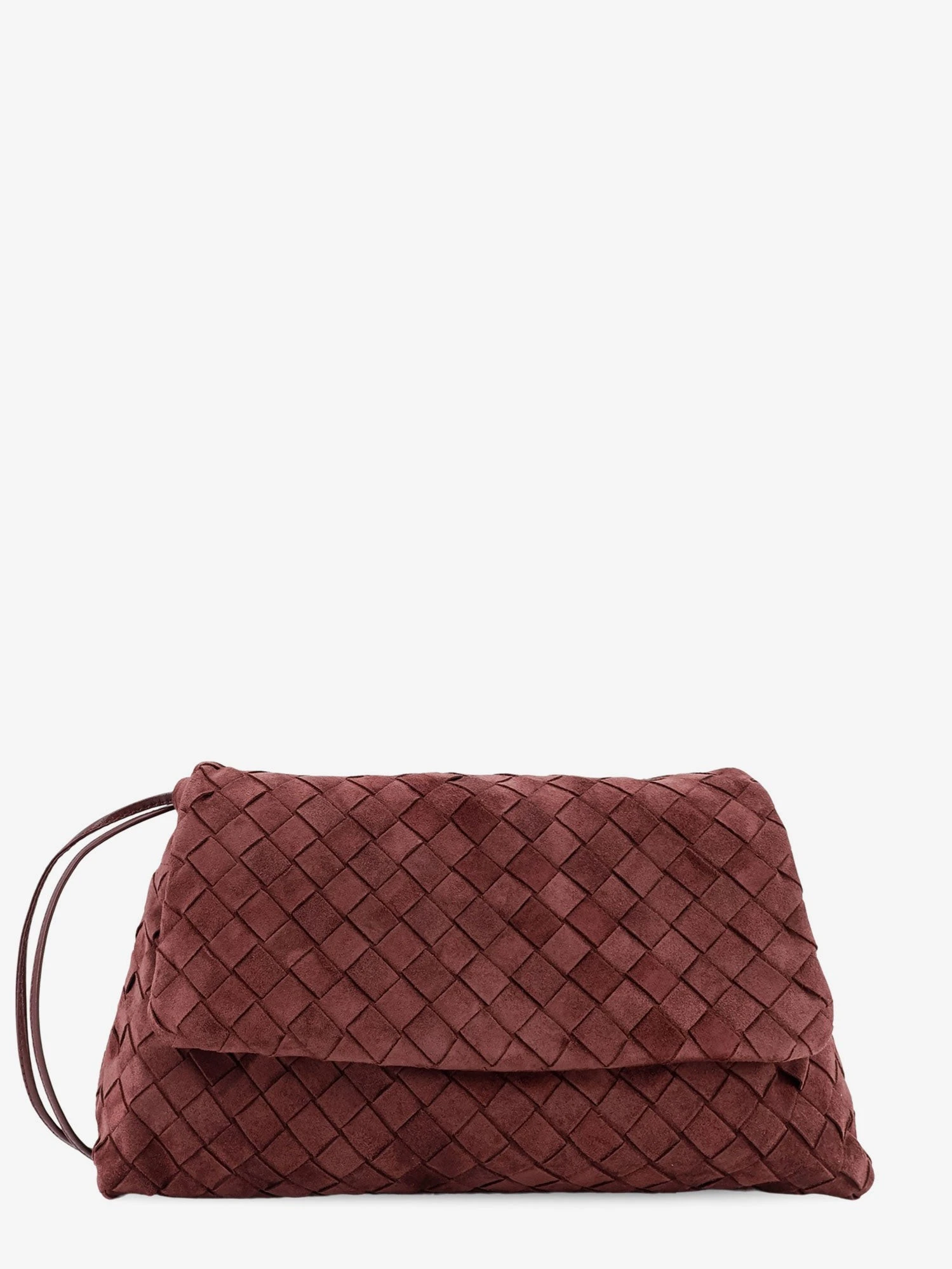 Suede Giorno crossbody bag with Intrecciato motif.webp