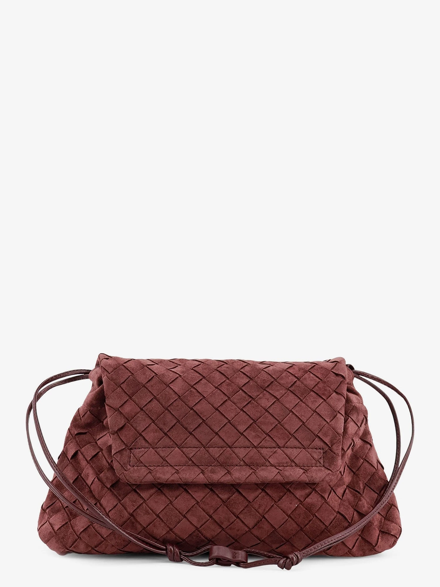 Suede Giorno crossbody bag with Intrecciato motif.webp