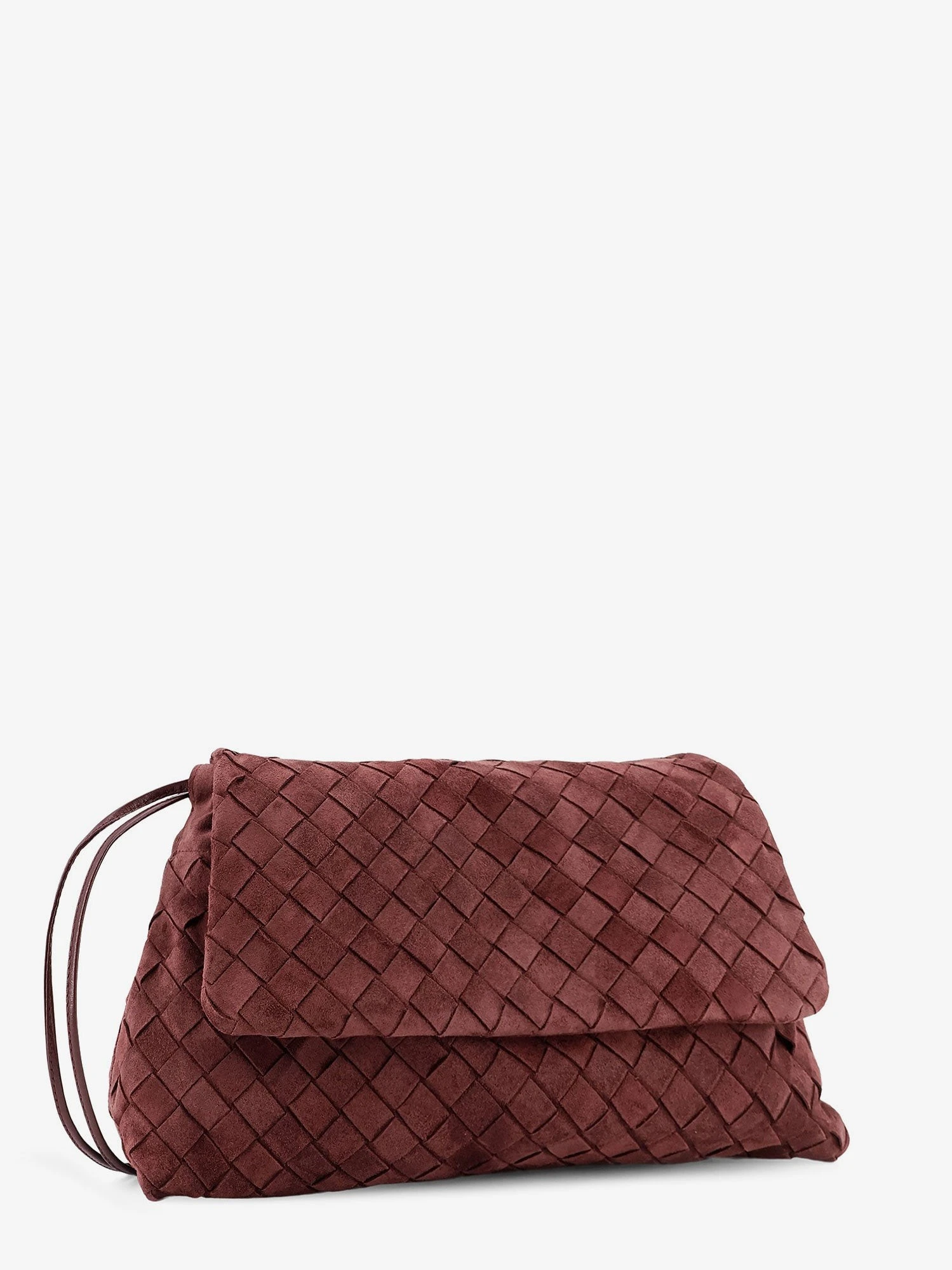 Suede Giorno crossbody bag with Intrecciato motif.webp
