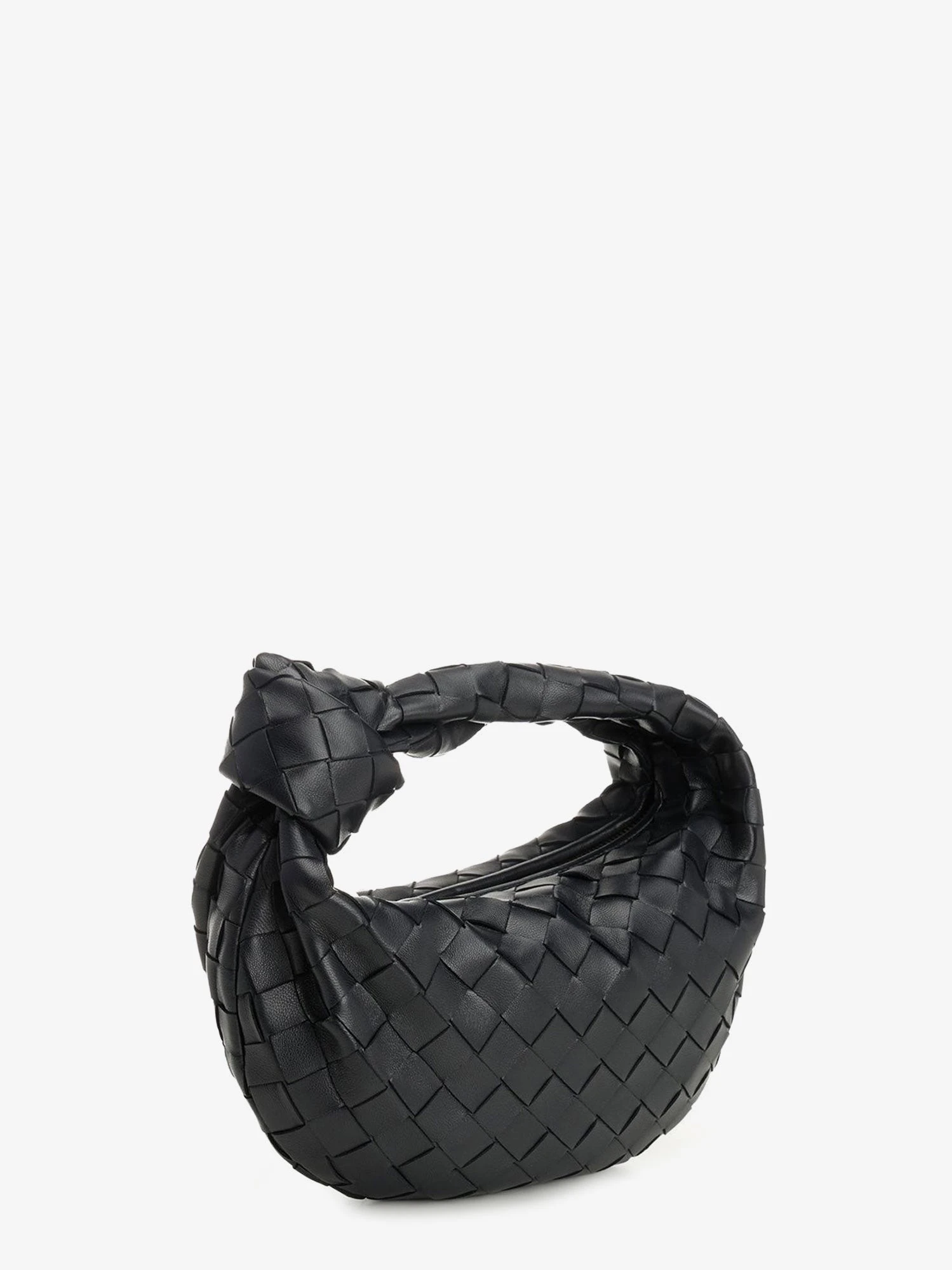 Mini Jodie leather handbag with Intrecciato motif.webp