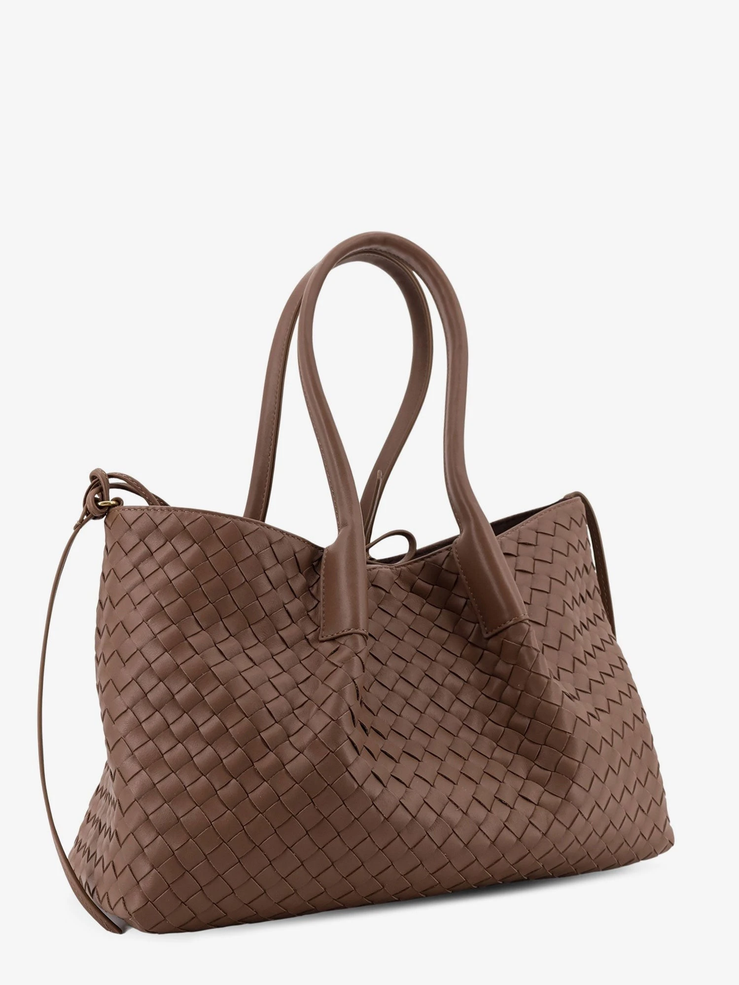 Pinacoteca leather handbag with Intrecciato motif.webp