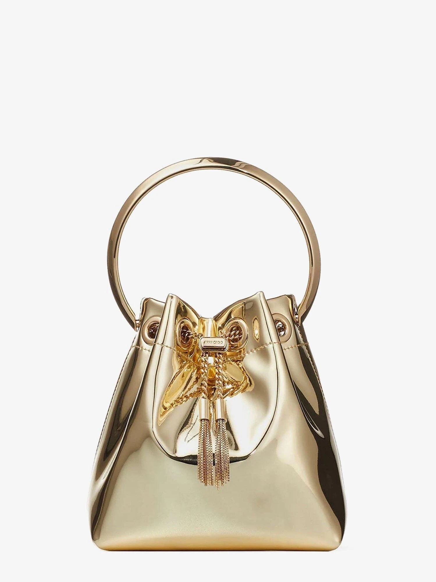Bon Bon Metallic Leather Bucket Bag.webp