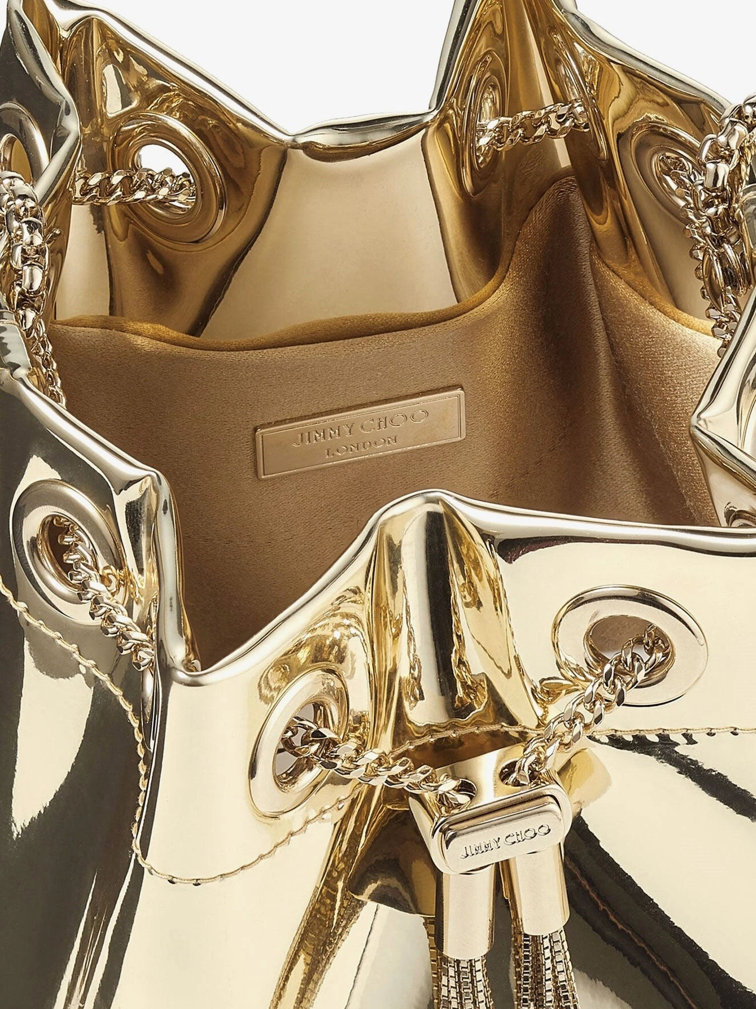 Bon Bon Metallic Leather Bucket Bag.webp