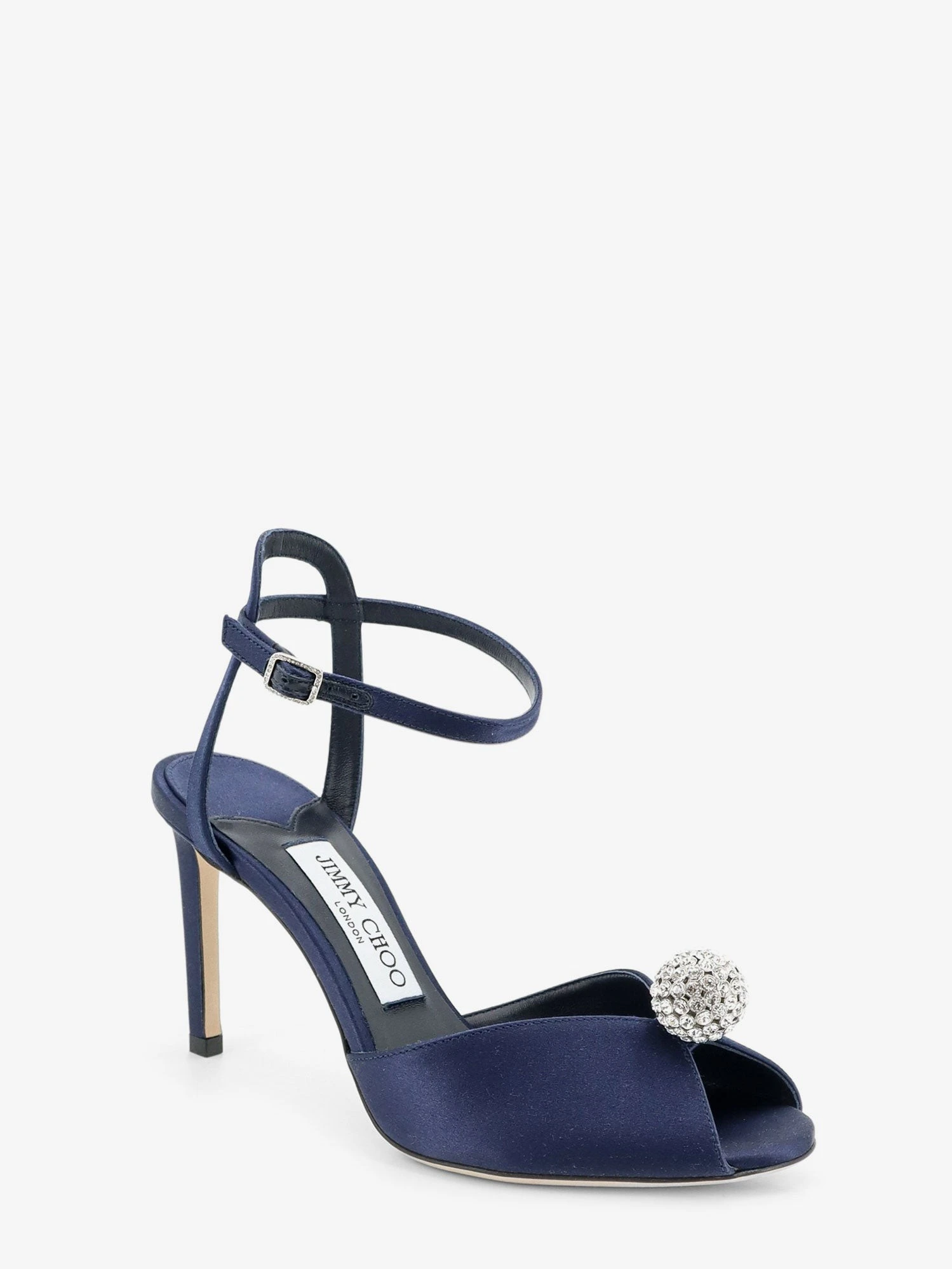 Sacora satin sandals with crystal detail.webp
