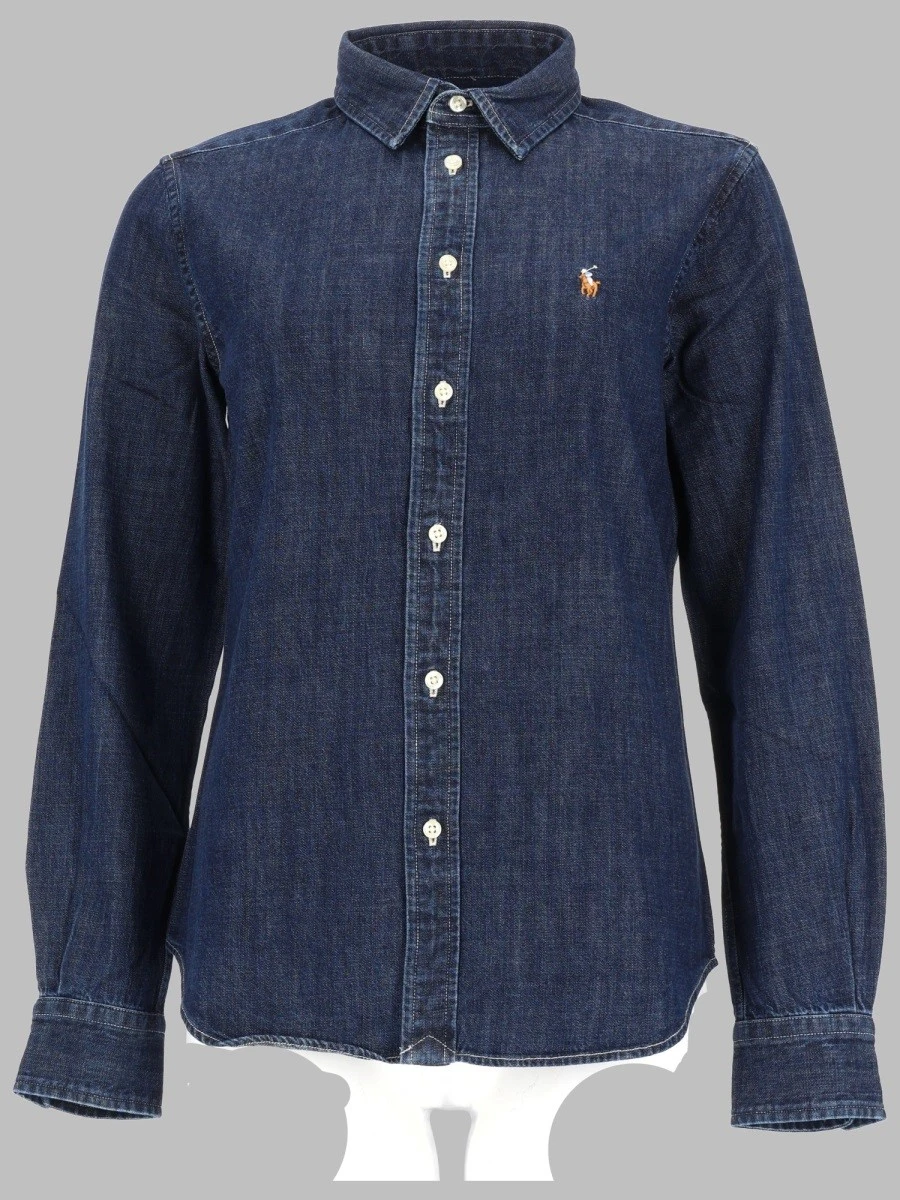 CAMICIA IN DENIM CON LOGO.webp