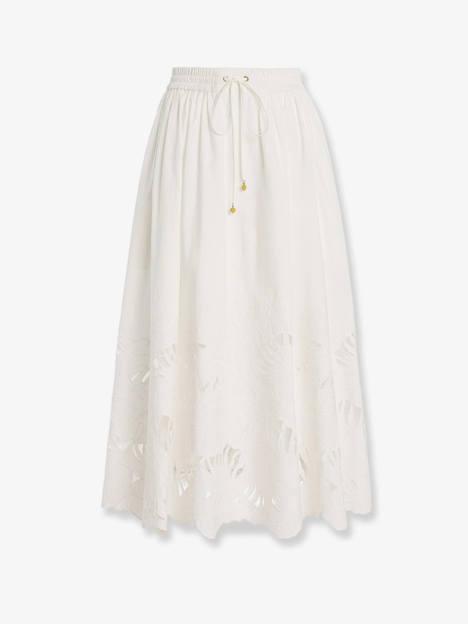 Mahon cotton skirt with embroidered detail on the bottom.webp