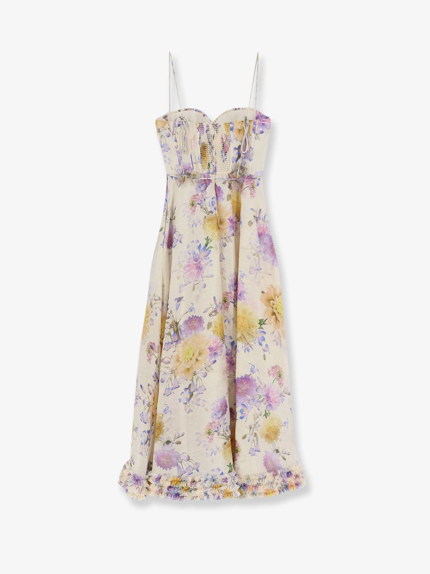 Luna silk and linen blend midi dress.webp