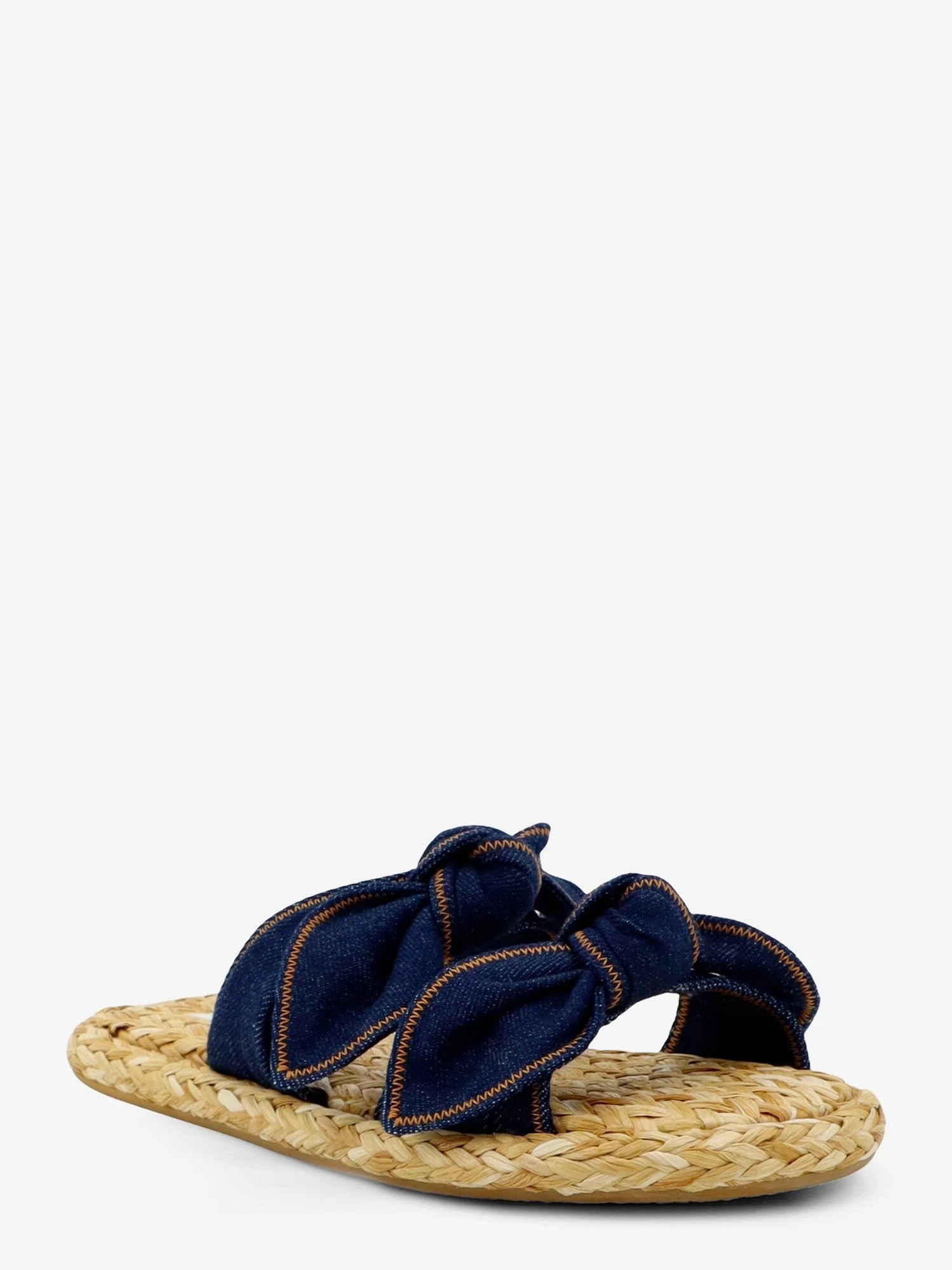 Carousel raffia and denim sandals.webp